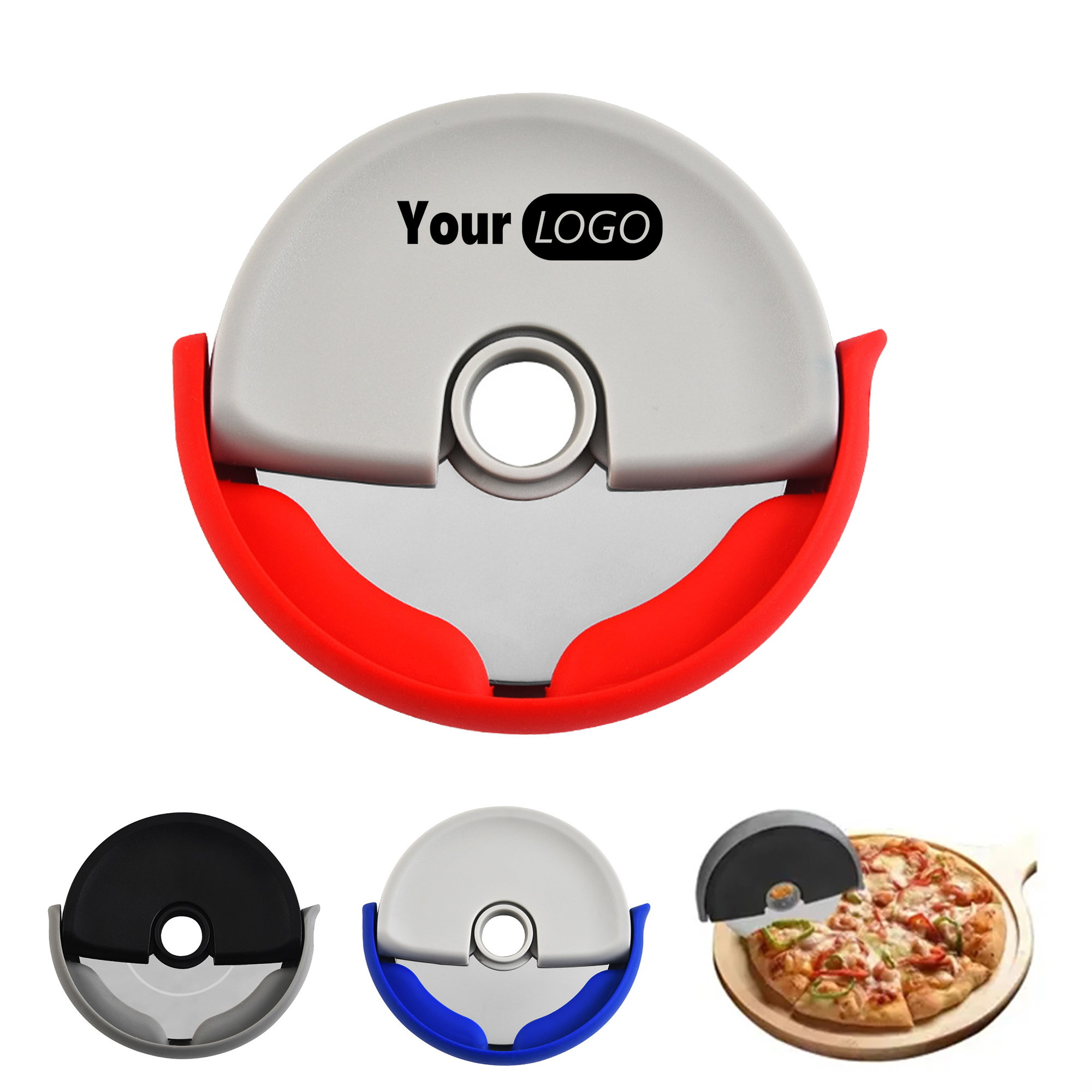 Round Pizza Cutting Tool with Ergonomic Handle 2