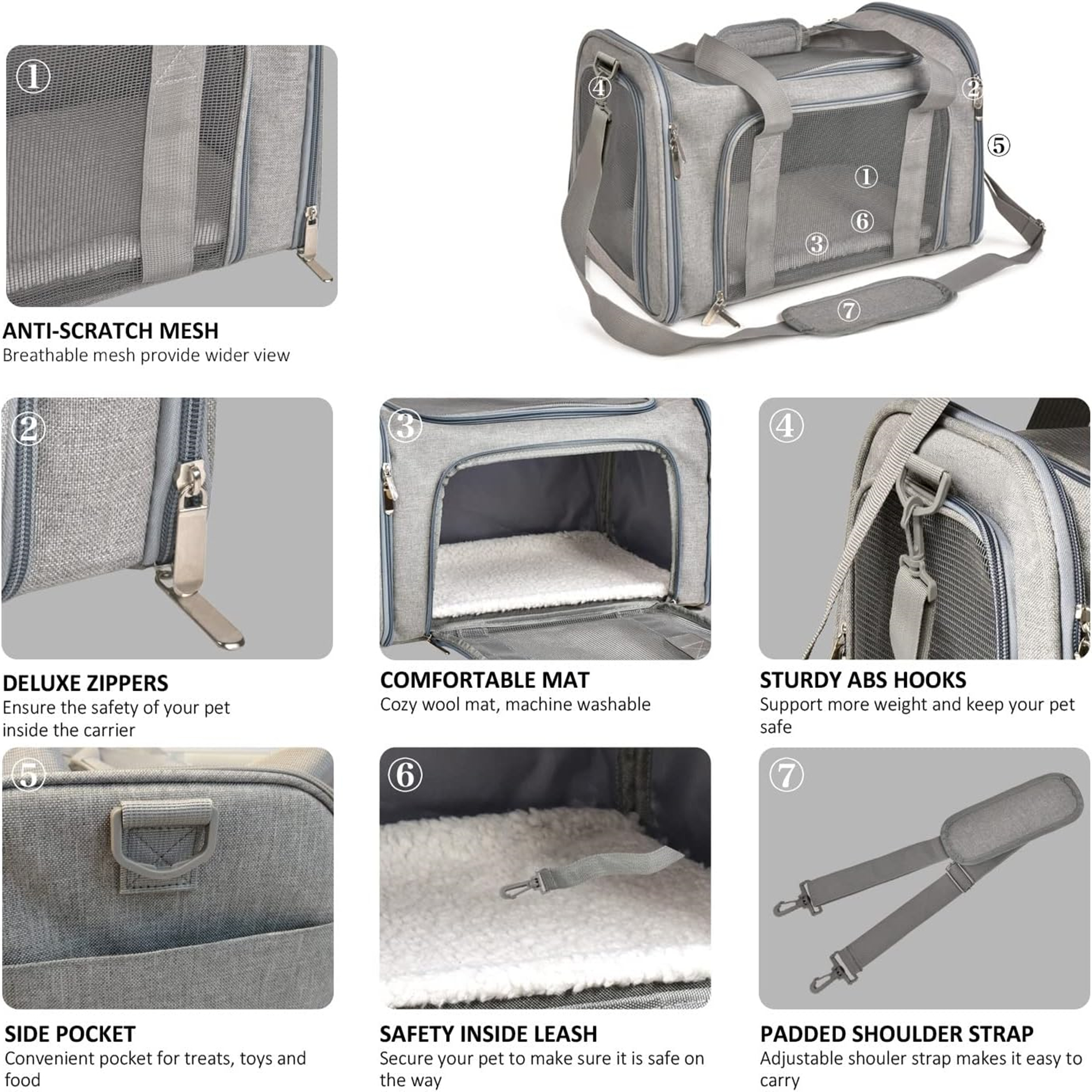 Pet Carrier With Handles For Dog Or Cat 5