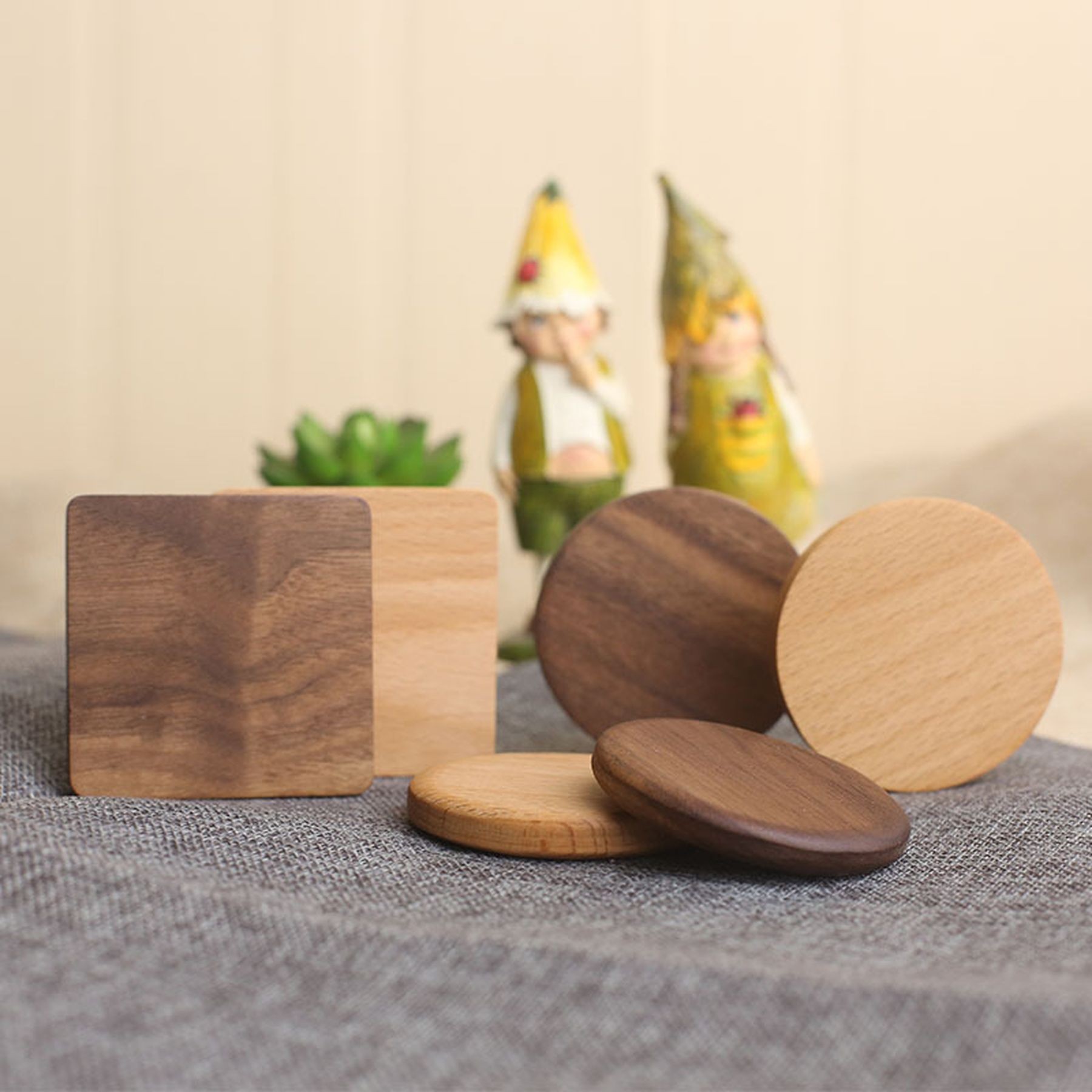 Natural Beech Wood Coaster 7