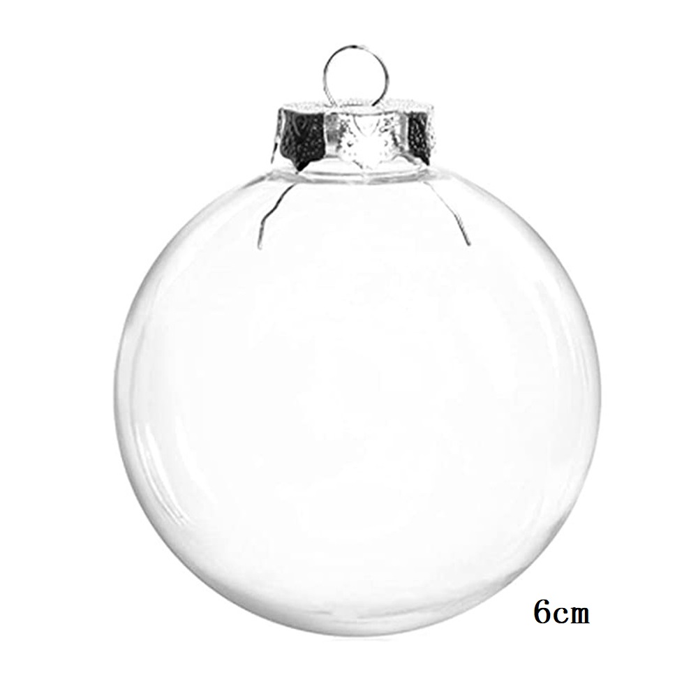 Christmas Tree 6pcs 6cm PET Transparent Ball Pendant 4