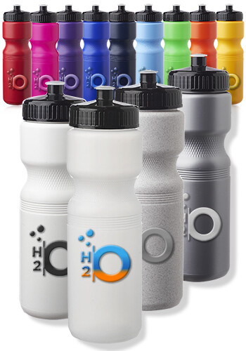 28 oz. Push Cap Plastic Water Bottles