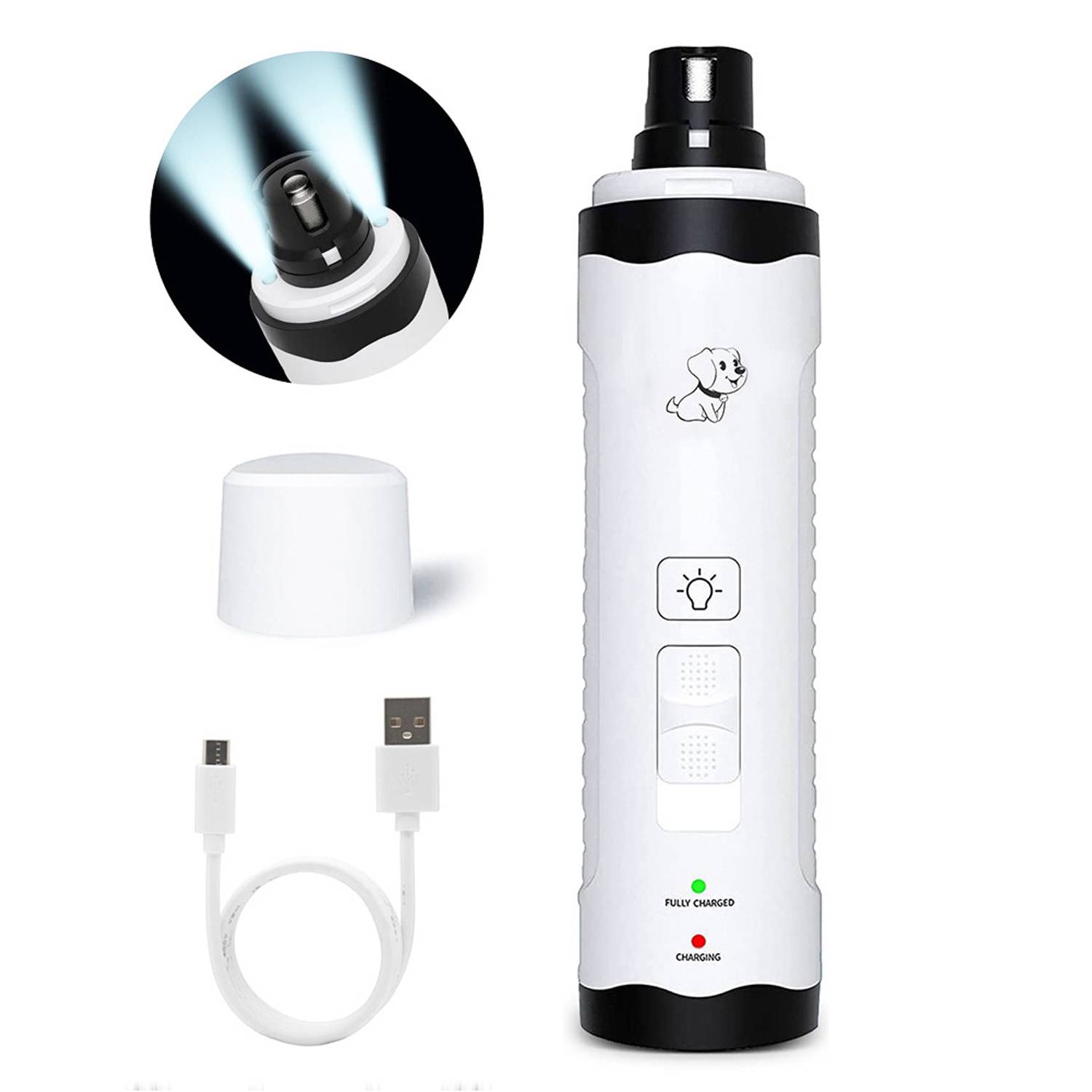 Auto 2 Speed USB Nail Clipper with LED for Cats/Dogs 4
