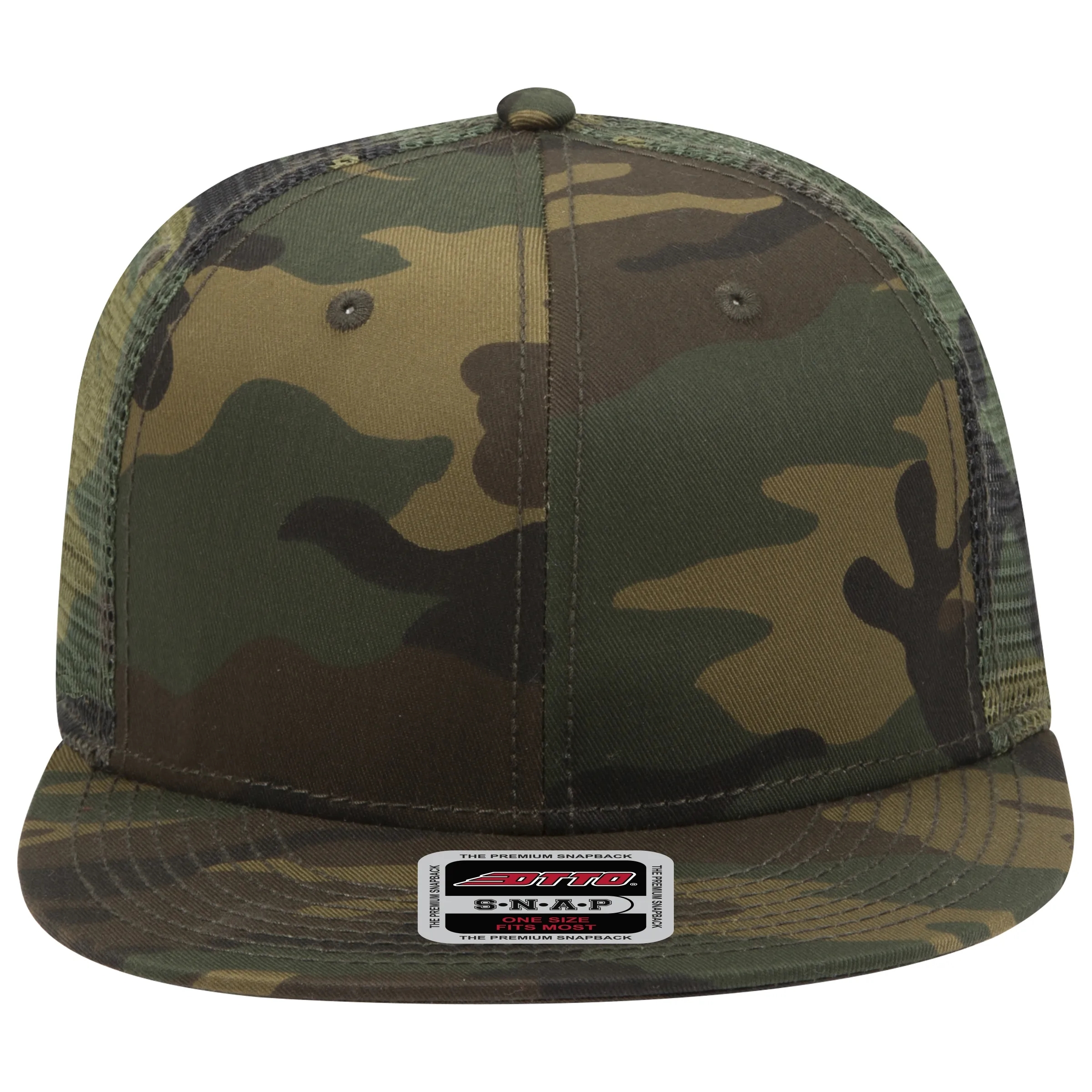 OTTO SNAP 6 PANEL MID PROFILE MESH BACK TRUCKER SNAPBACK HAT 18