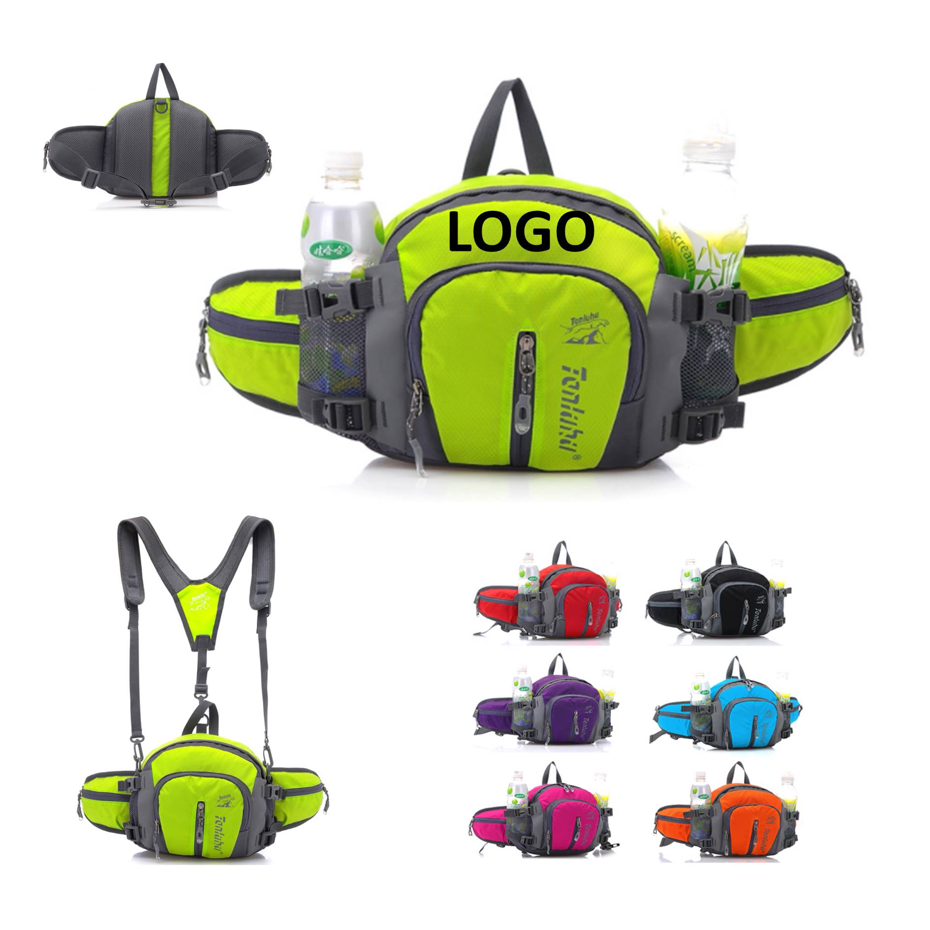 Running Water Bottle Waist Bag Cycling Backpack 3