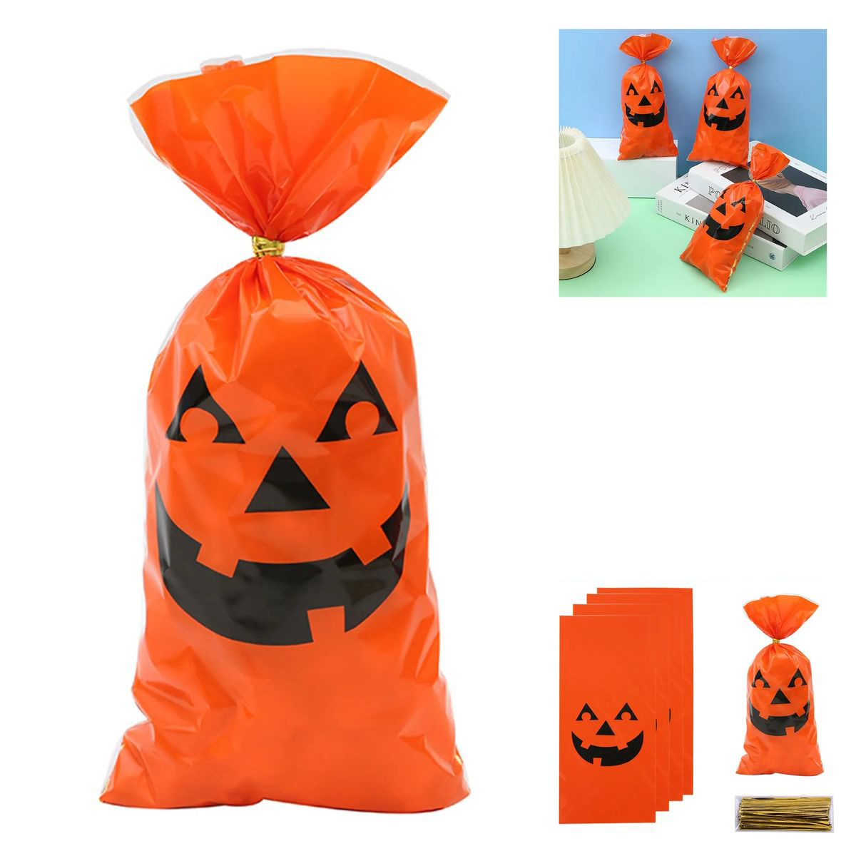 Reusable Pumpkin Packaging Bag for Halloween Gifts 2