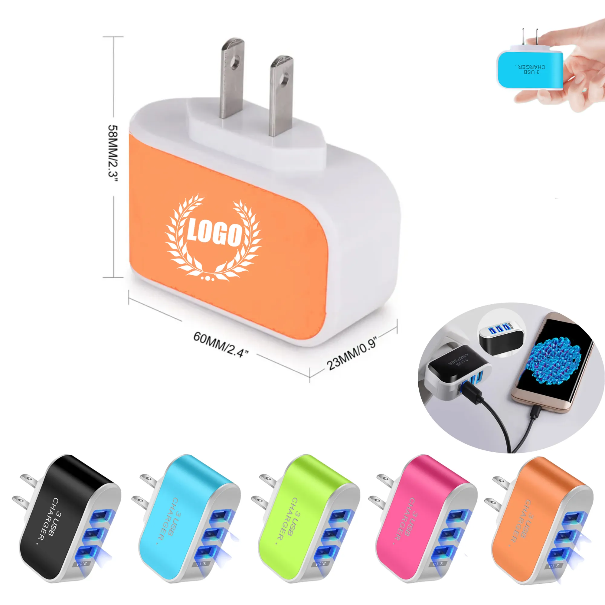 3-Port USB Fast Charger