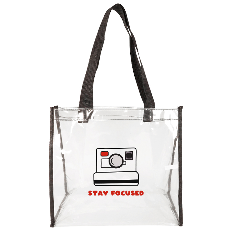 Coronado Clear Open Top Tote, custom tote bag with logo imprint 10