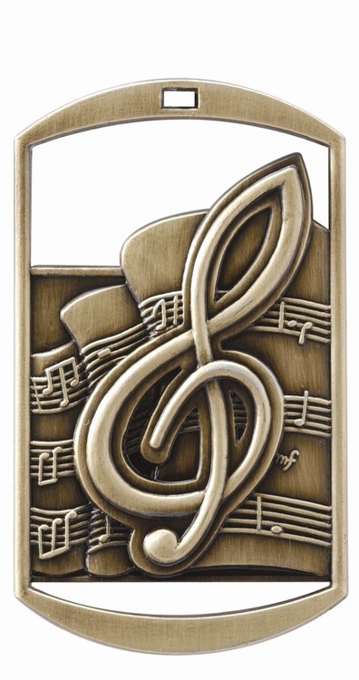 Music DT Series Medal, 2" tall 2