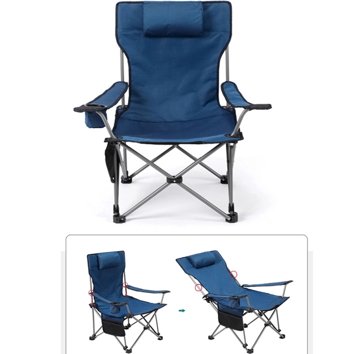 Sun Lounger Foldable Beach Chair 9