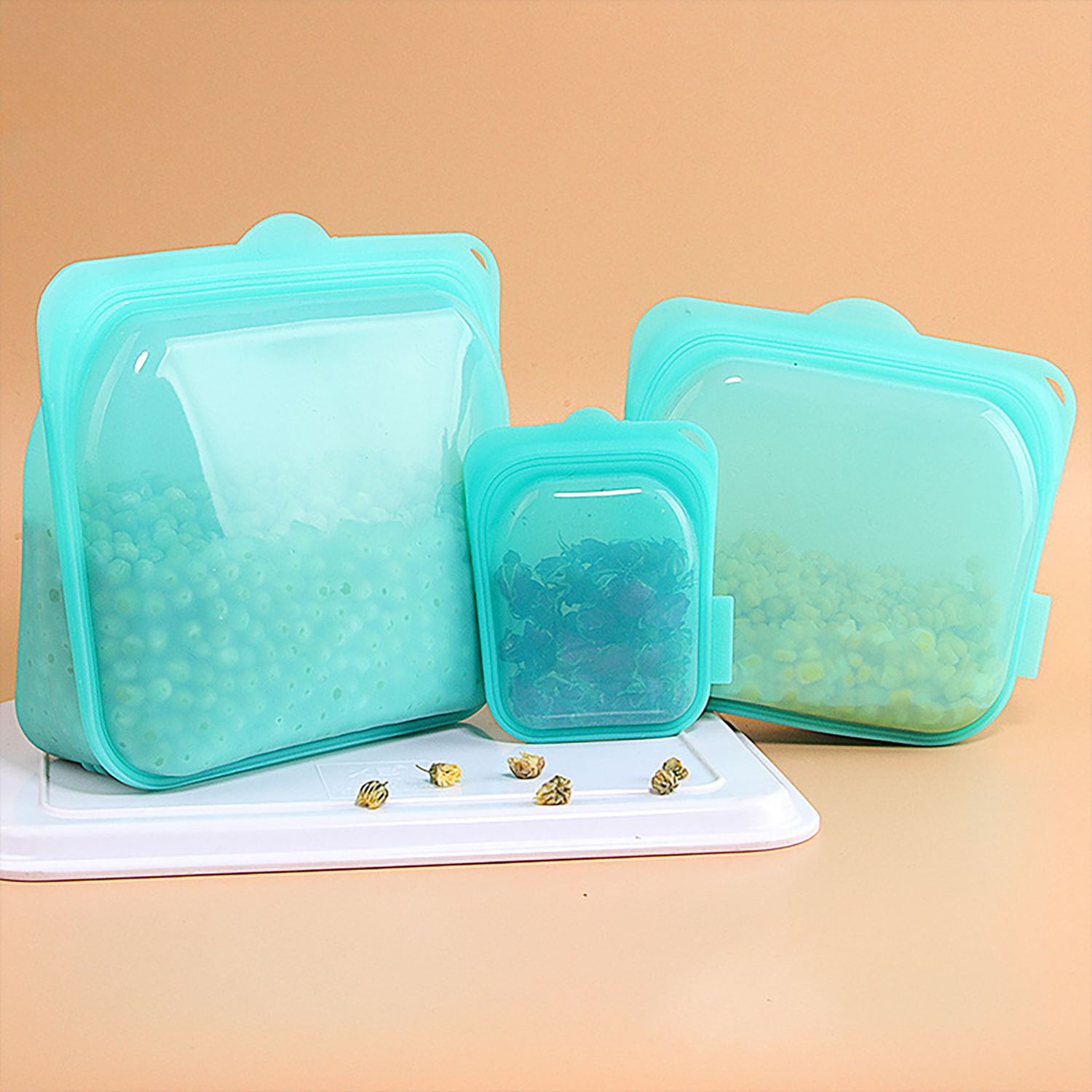 Stand-Up Food Grade Reusable Silicone Storage Bag 10