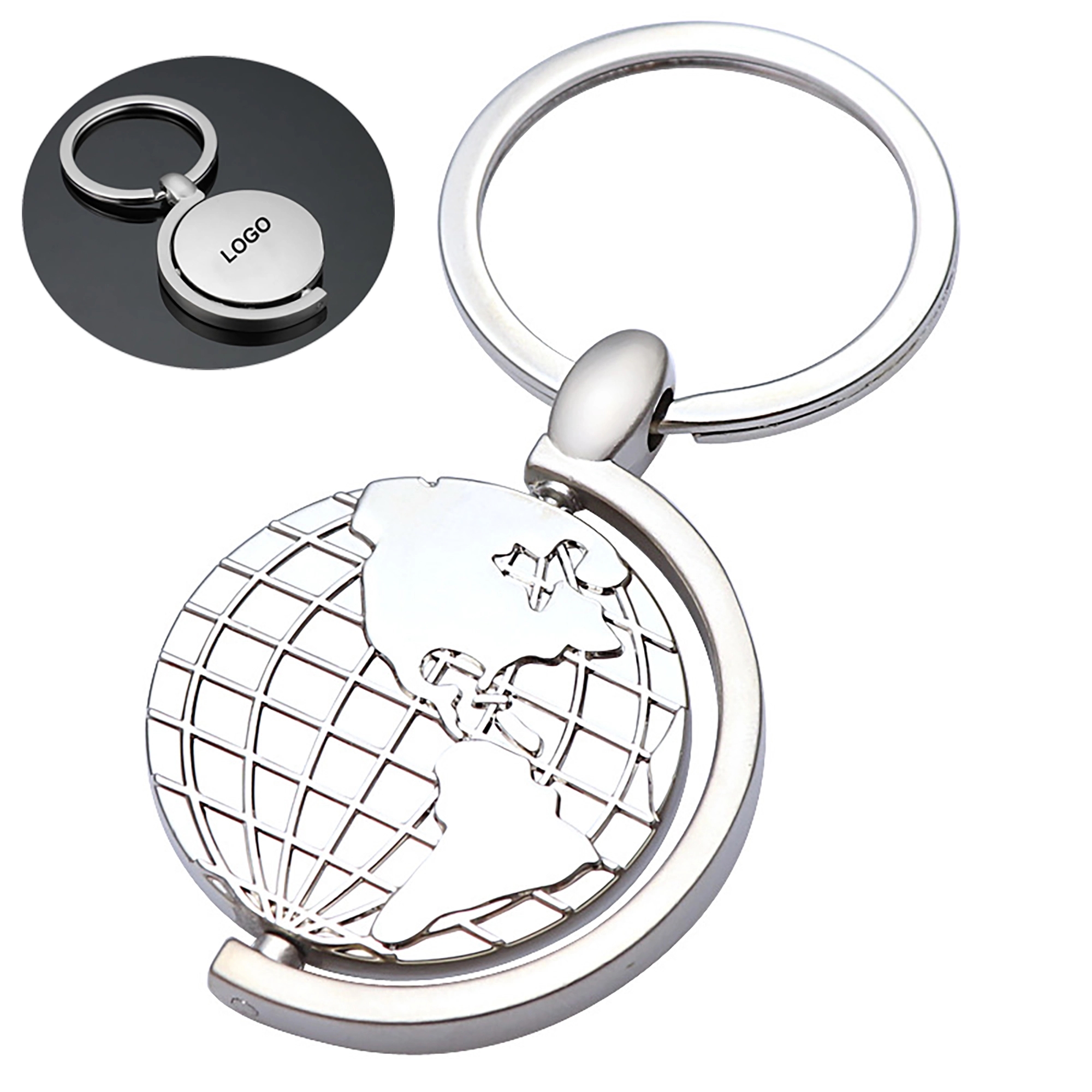 Rotating Globe Keychain