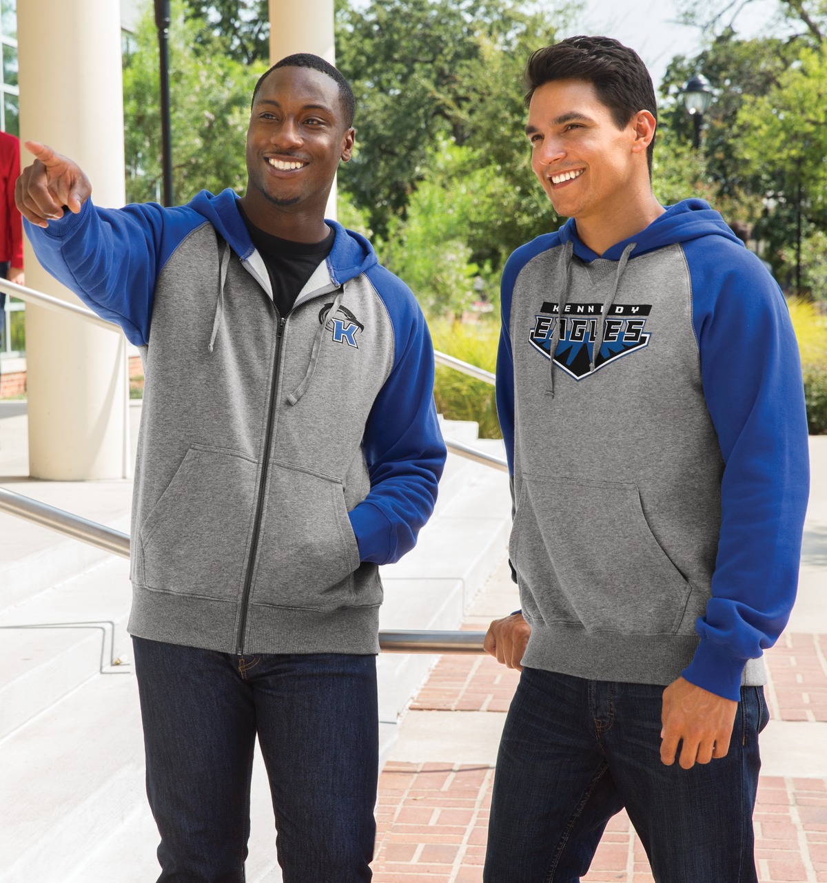 Raglan Colorblock Pullover Hooded Sweatshirt