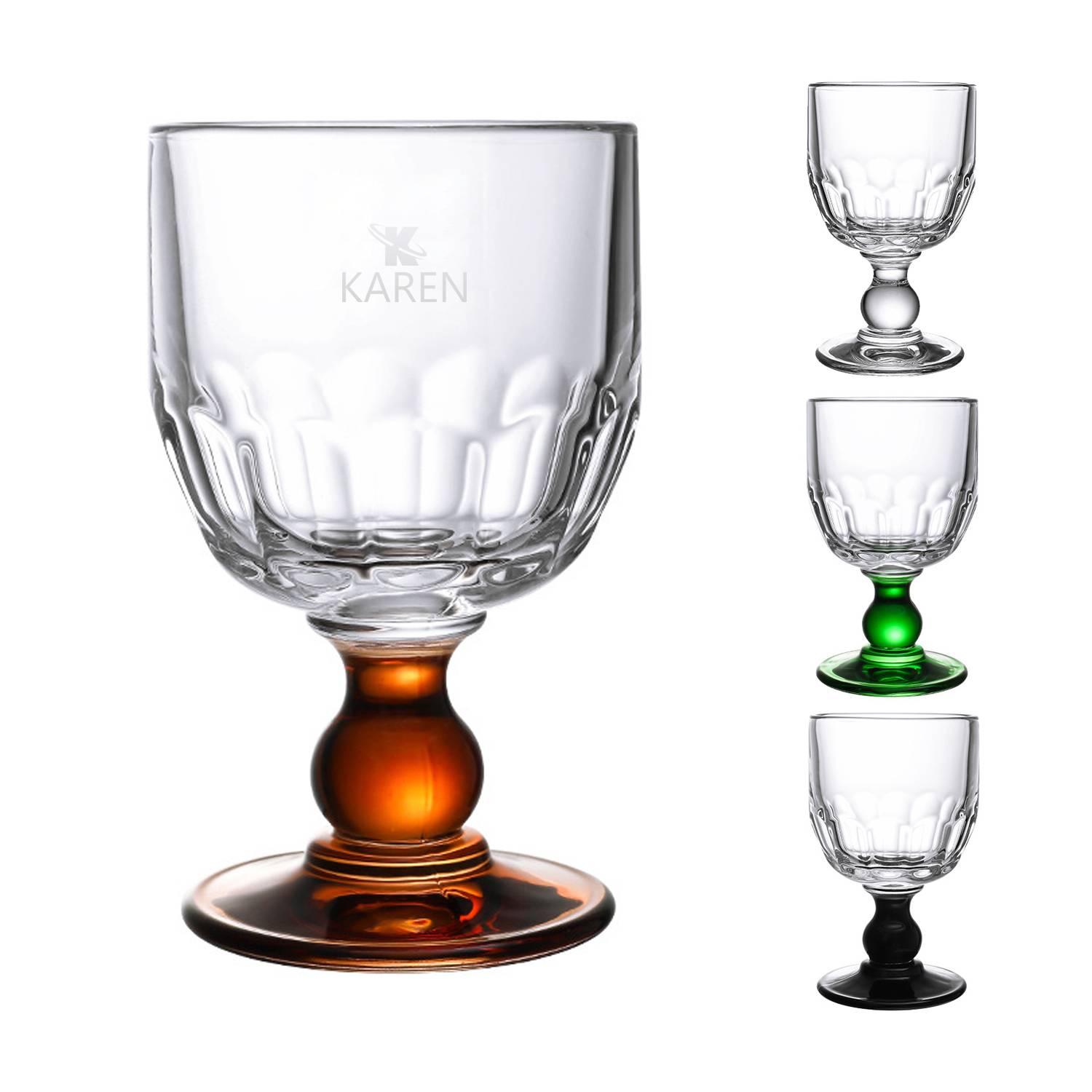 6 Oz Vintage Wine Glasses 3