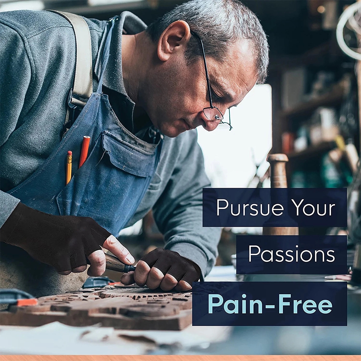 Copper Infused Compression Arthritis Fingerless Gloves 1