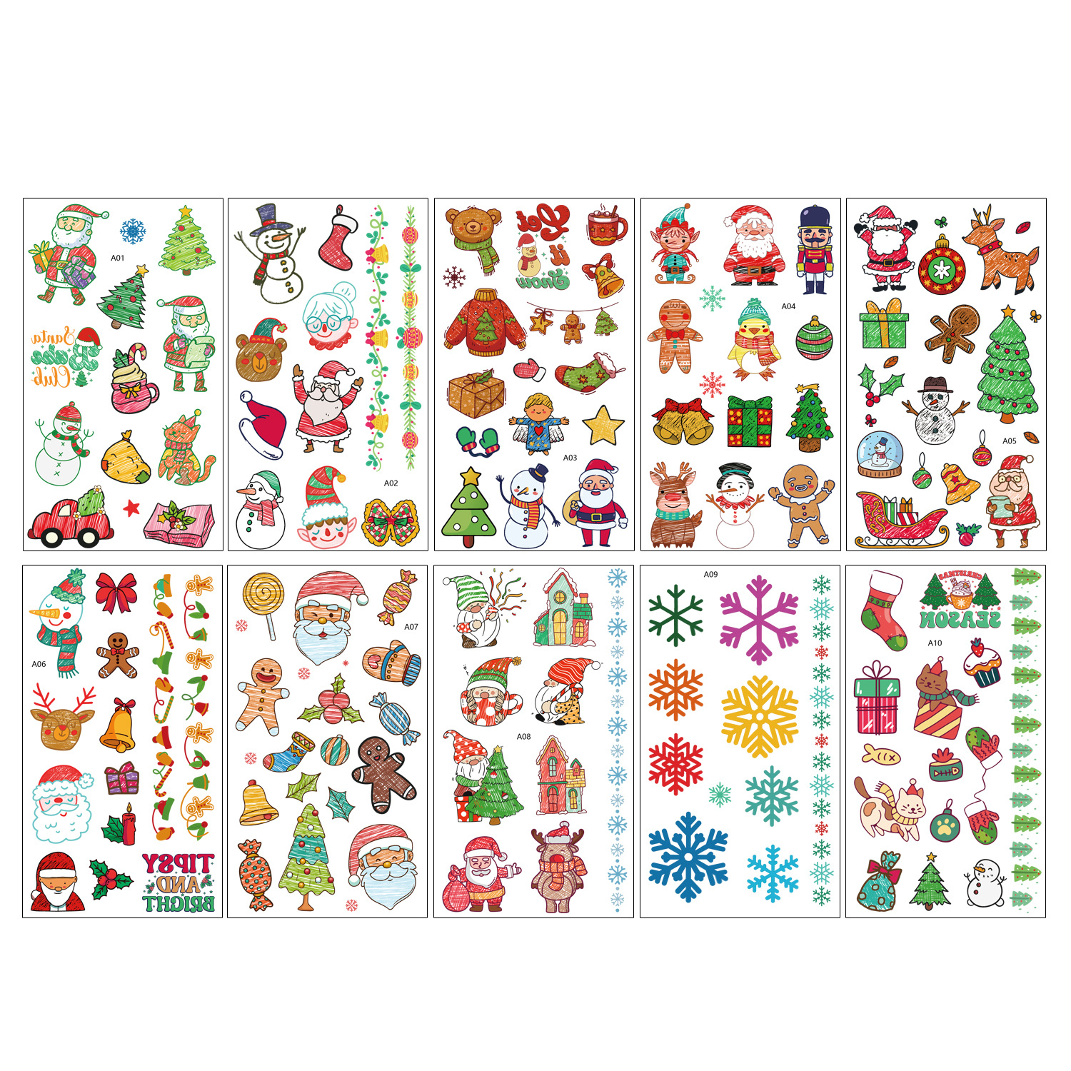 Christmas Tattoo Stickers 3