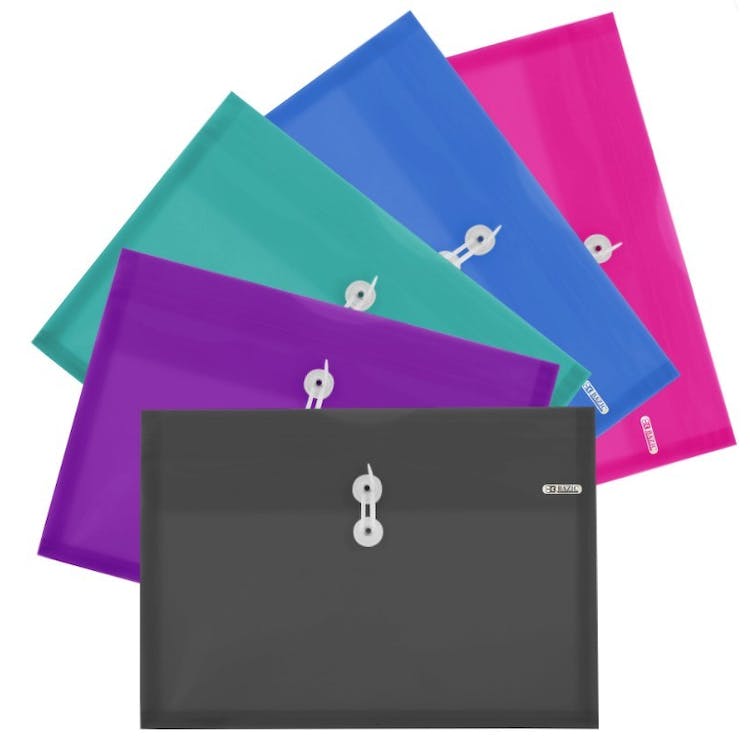 Side Loading Letter Size String Envelopes - 5 Colors 1