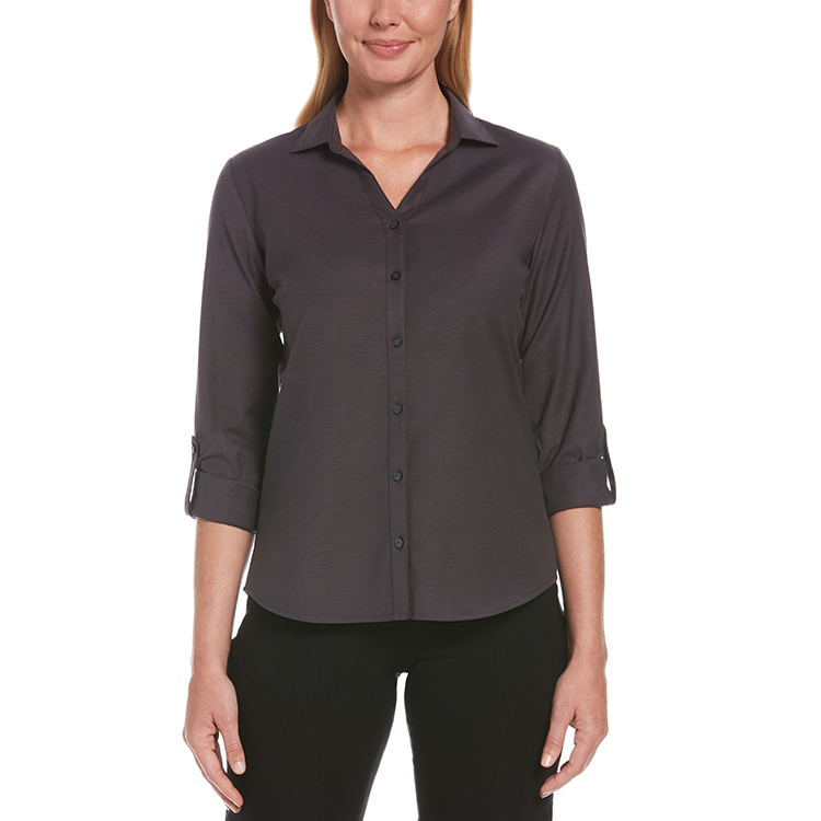 Perry Ellis Ladies Heathered Woven Shirt 3