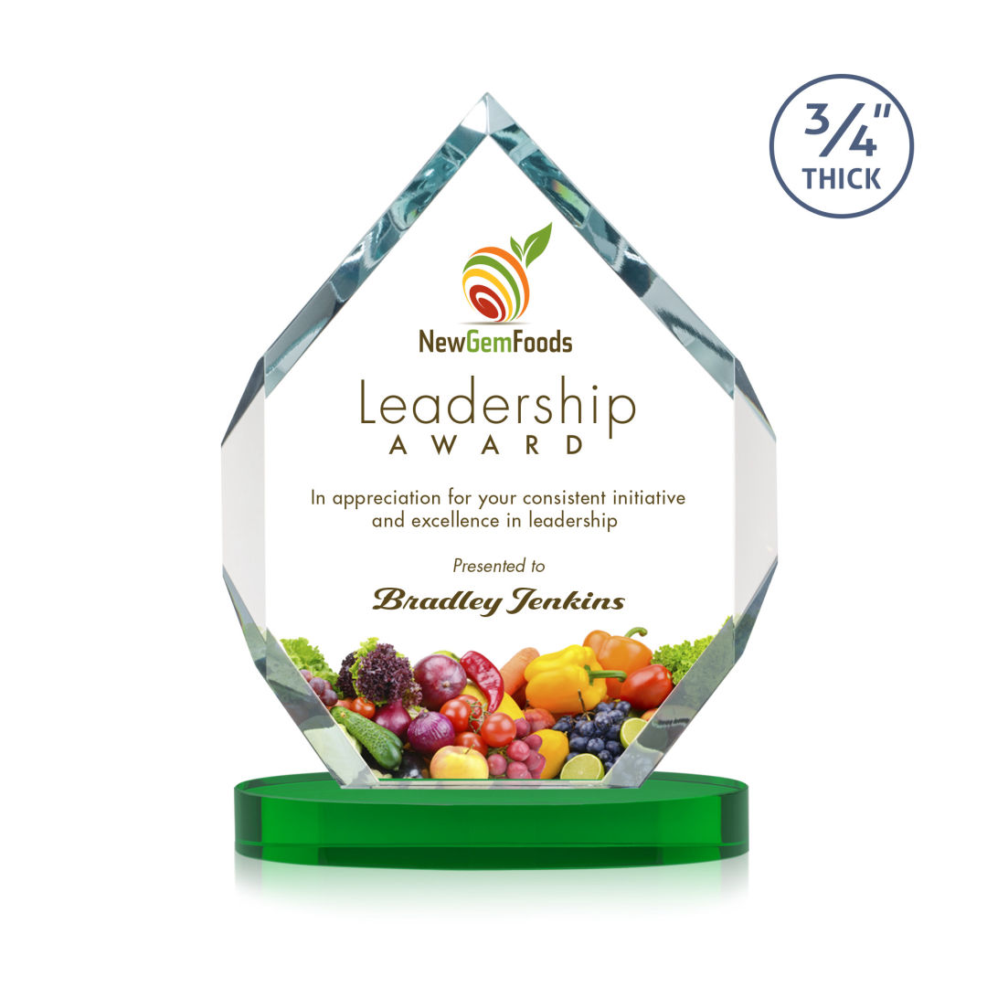 Royal Diamond VividPrint™ Award on Alberton Base - Green 8