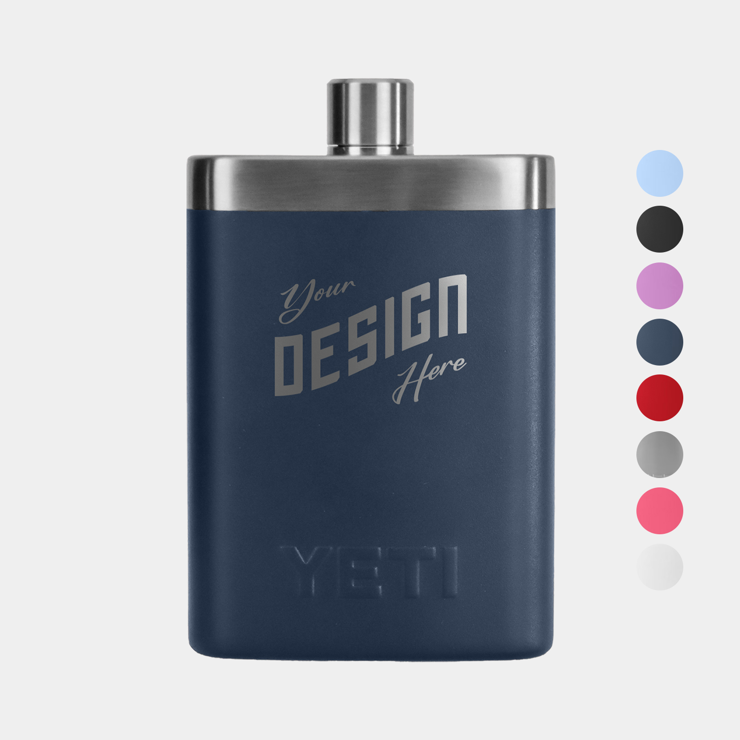 7 oz YETI® Rambler Stainless Steel Insulated Flask with Funnel, custom water bottle with logo imprint 2