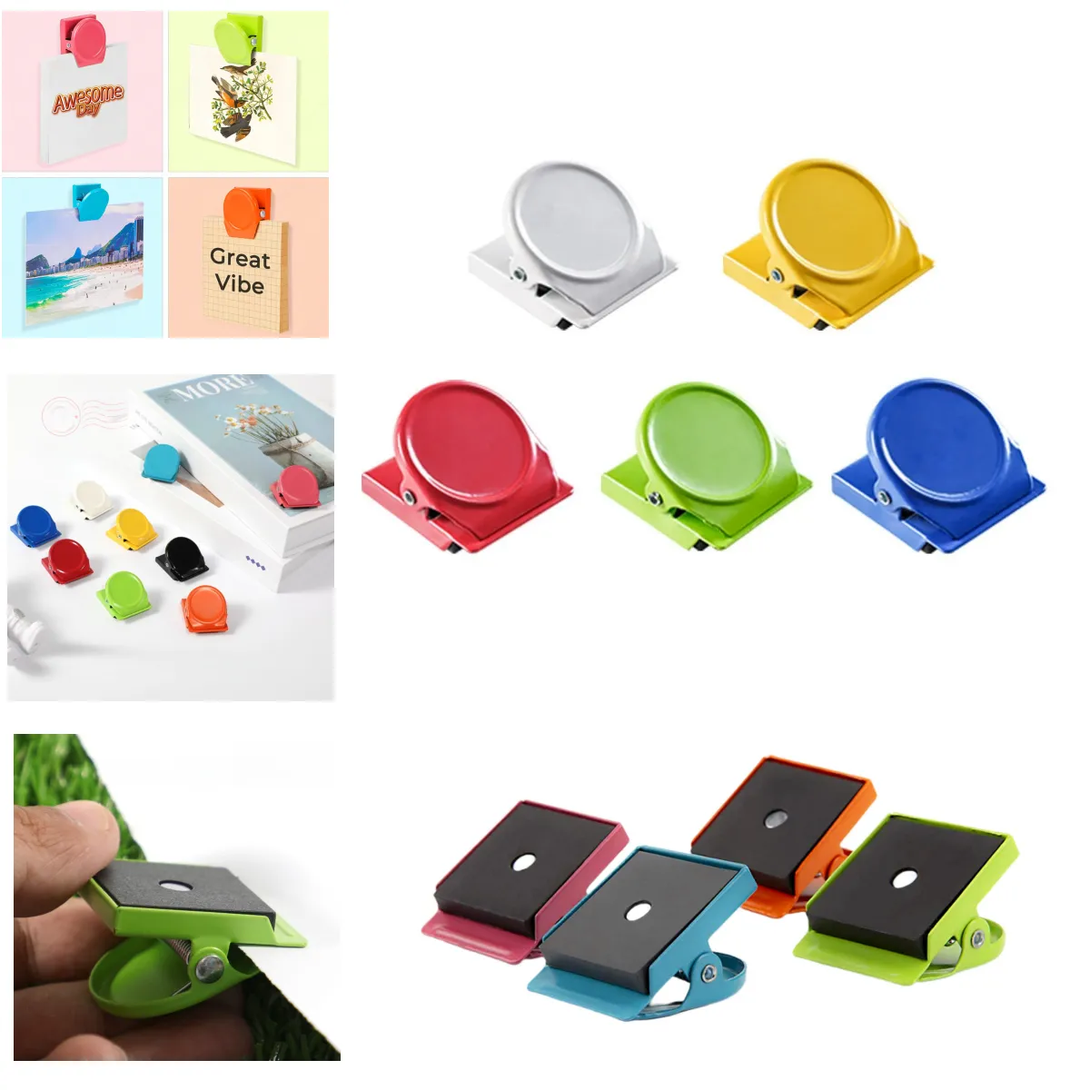 Magnet Clip Metal Refrigerator With Colored Iron Clip 2-in-1 6