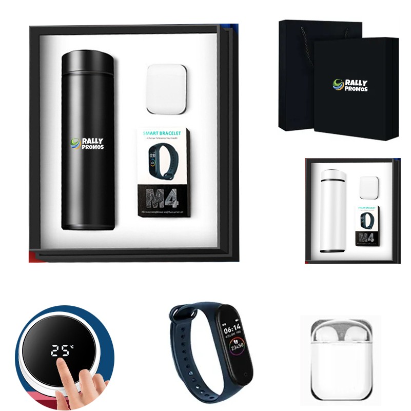 Business Gift Set 16oz Tumbler Smart Band Wireless Earbuds 3