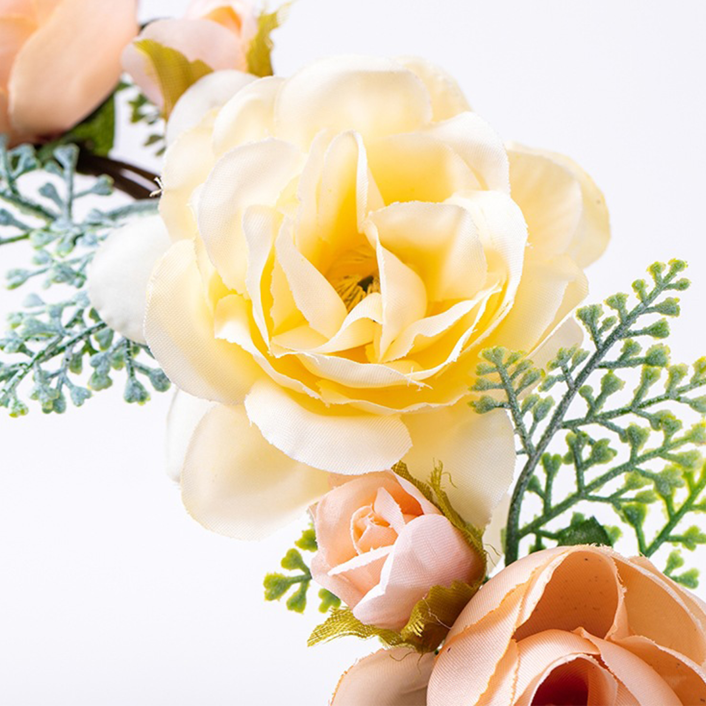 Plastic Simulated Colored Rose Headband 7