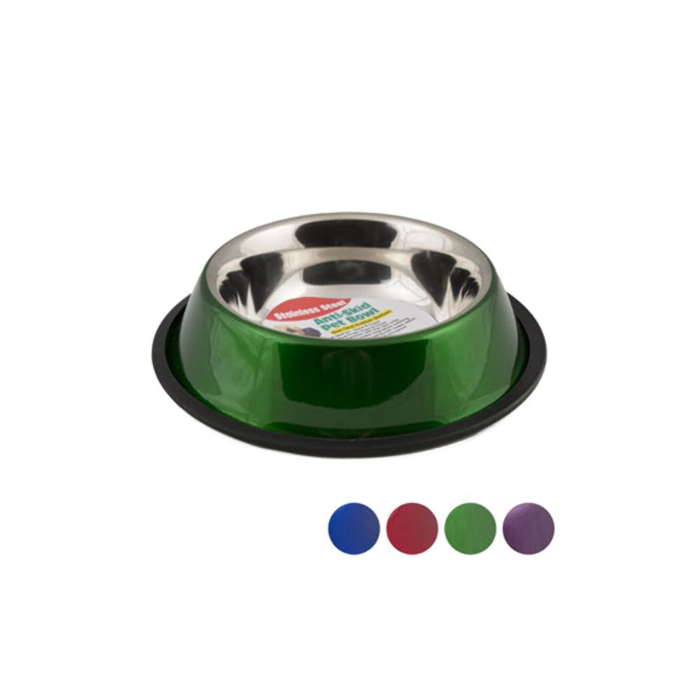 Stainless Steel Pet Bowls - Assorted Colors 32 oz 2