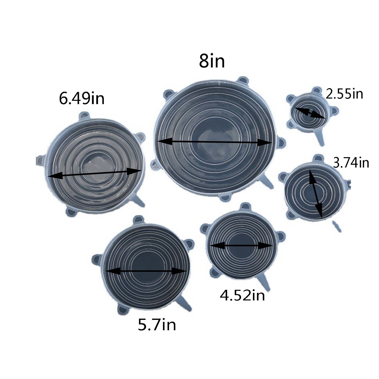 Silicone Food Cover Set of 6 1