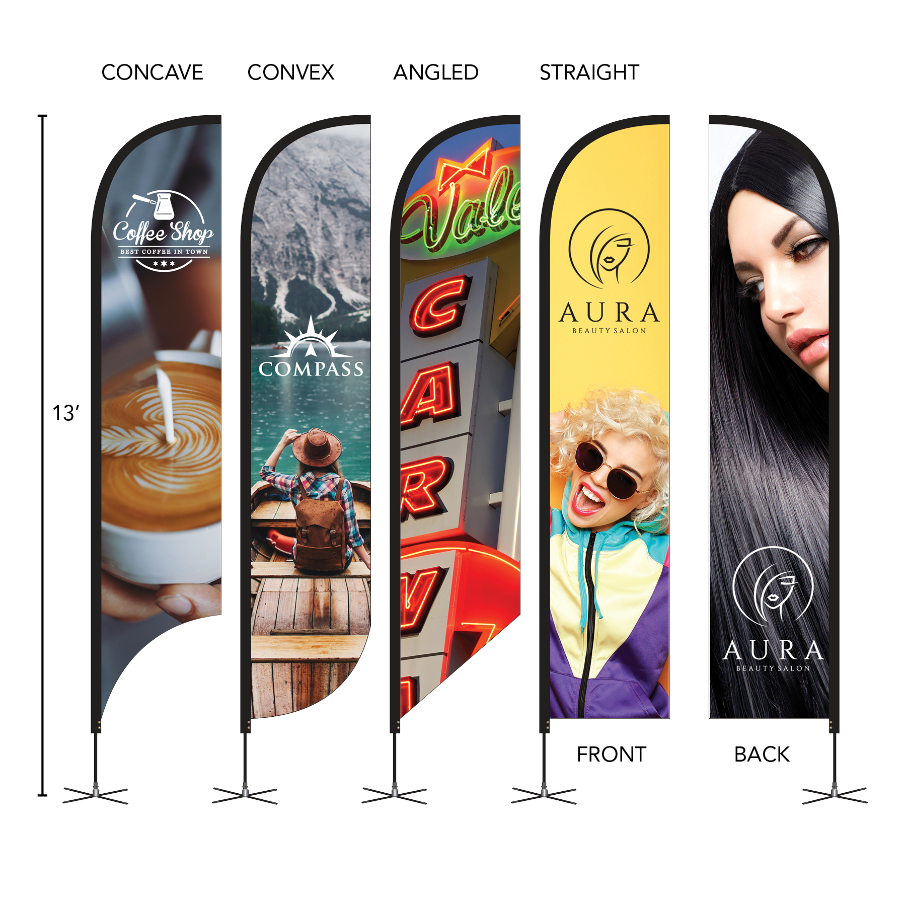 DisplaySplash 13' Double-Sided Custom Feather Flag 4