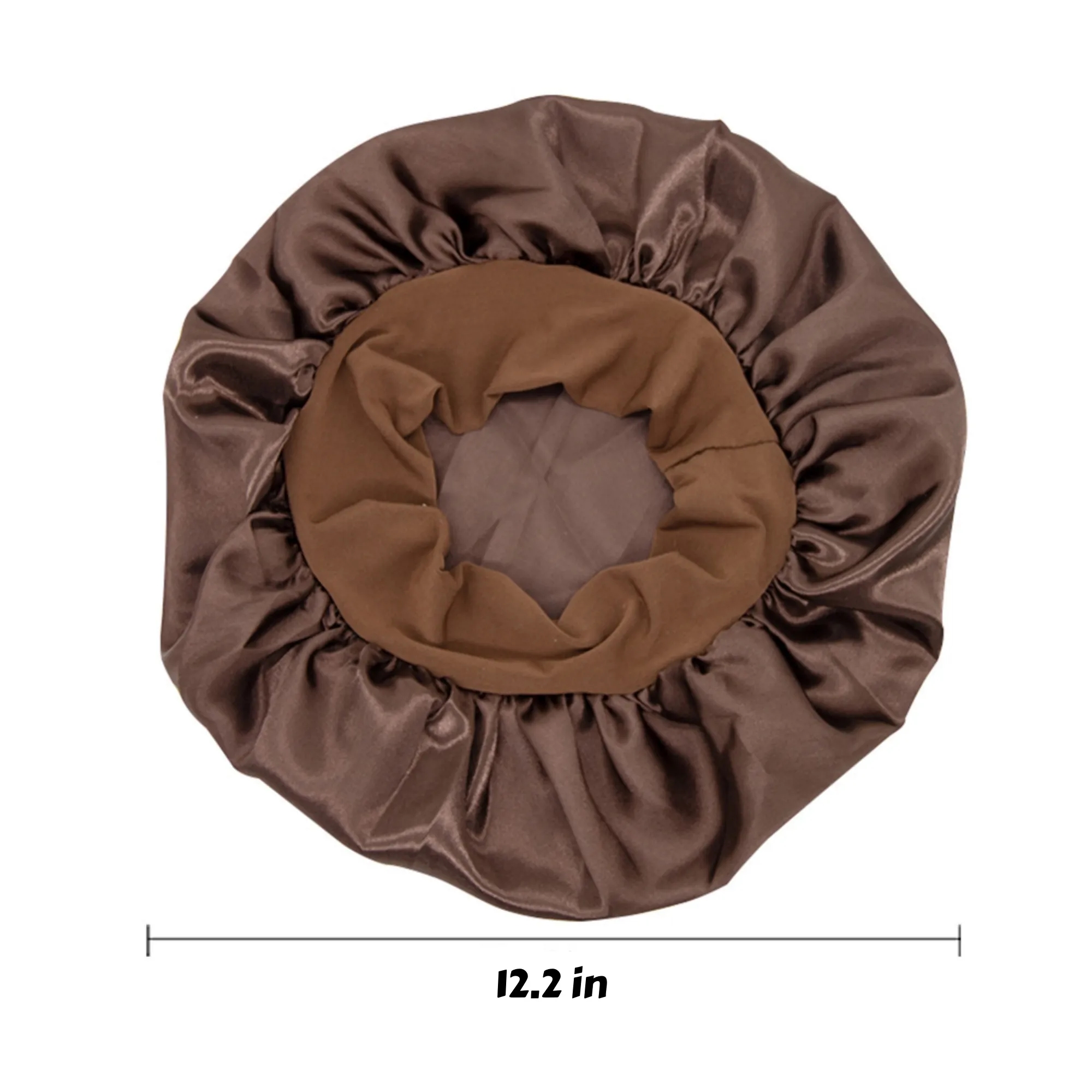 Wide Brim Sleep Cap Hair Protection Satin Lined 2
