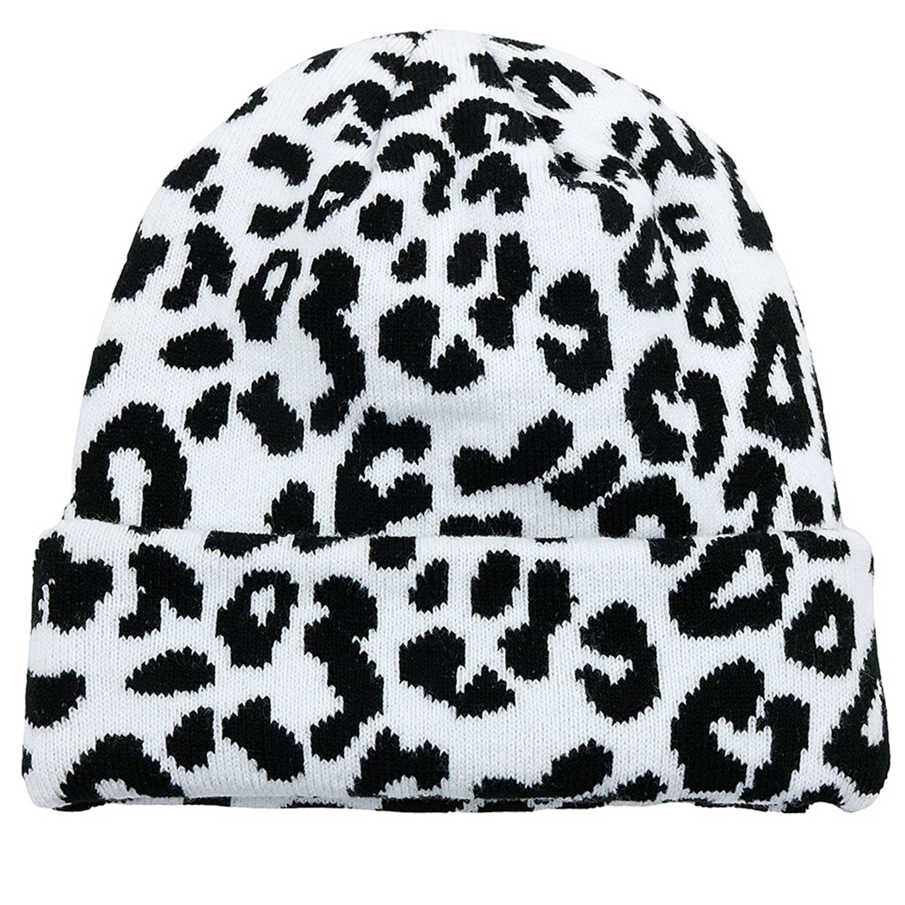 Spotted Knit Cap Cow Stripes Beanie 6