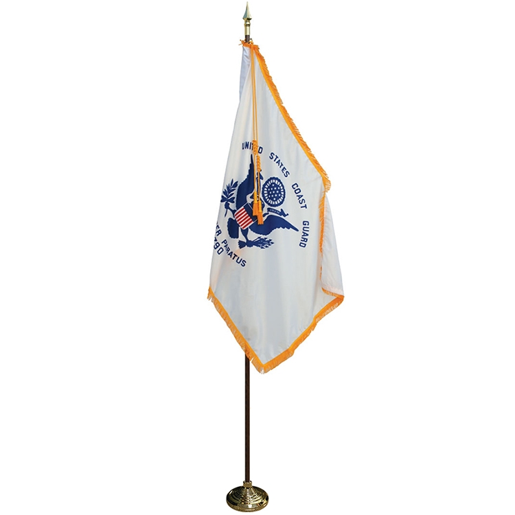 8' Pole & 3' x 5' Flag - Coast Guard Indoor Presentation Set 2