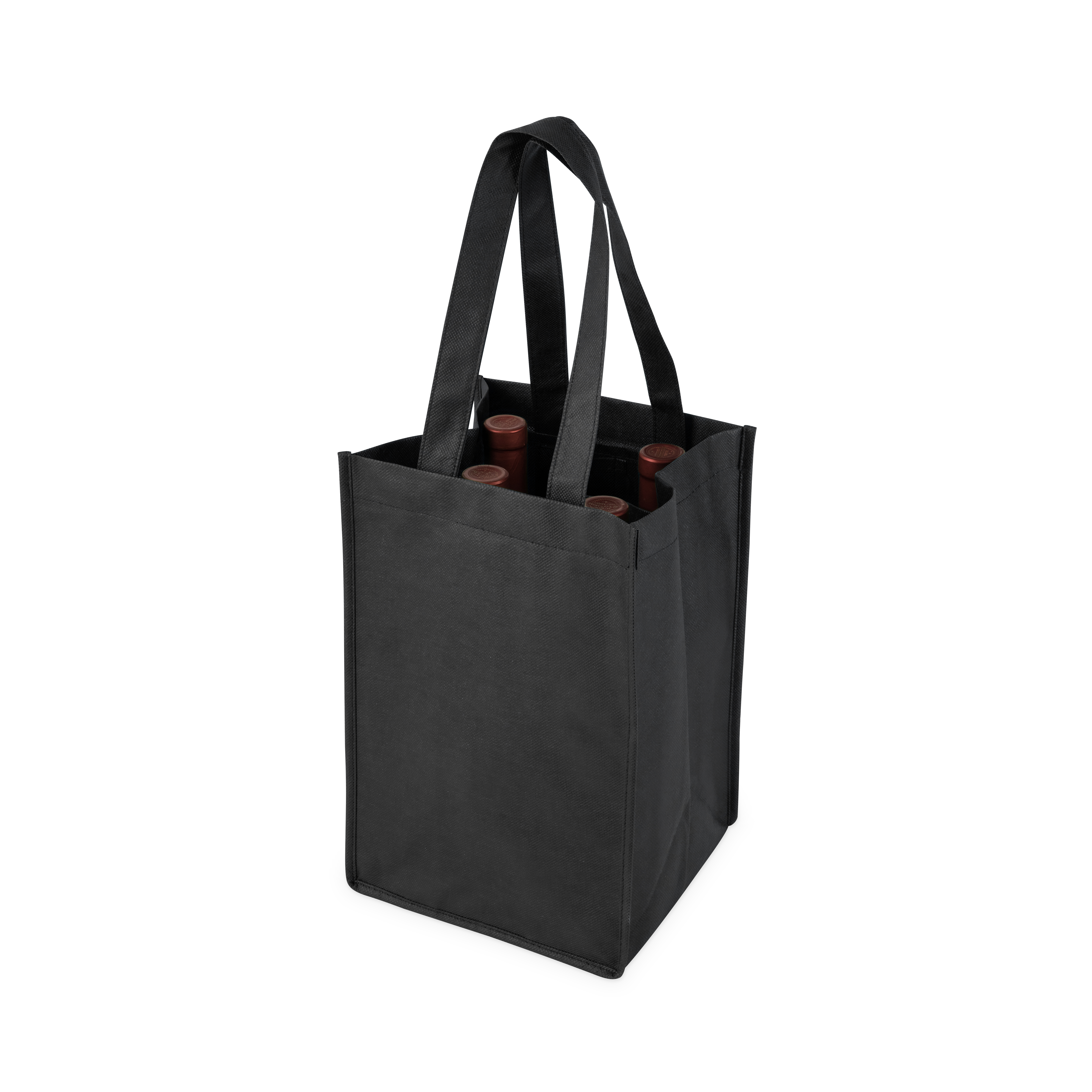 True® 4 Bottle Non-Woven Wine Tote 3