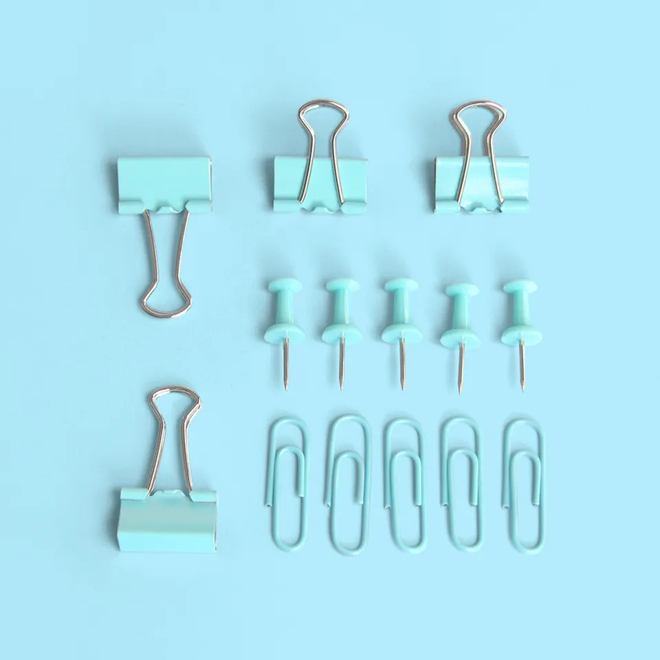3 Layers Stationery Set / Binder Clips / Push Pins / Paper Clip 3