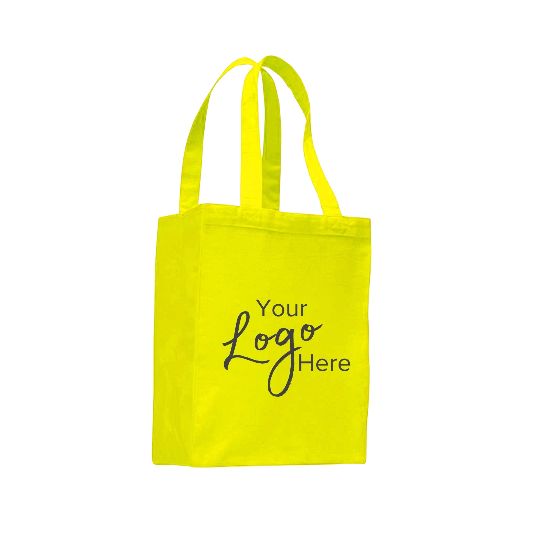 Canvas Shopping Tote Bag 10.5" W x 14" H with 5" Gusset, custom tote bag with logo imprint 1