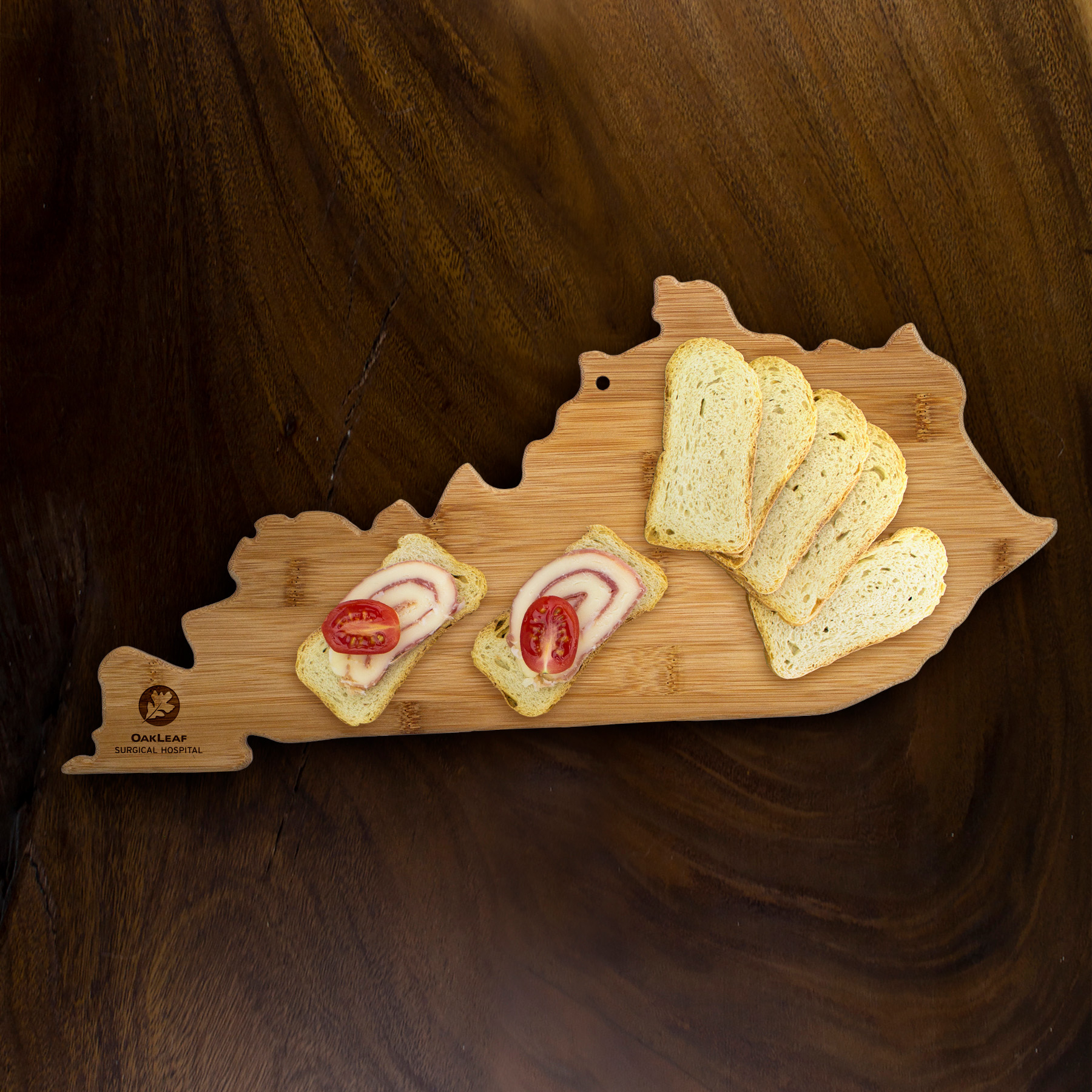 Kentucky State Shaped Bamboo Serving and Cutting Board 2