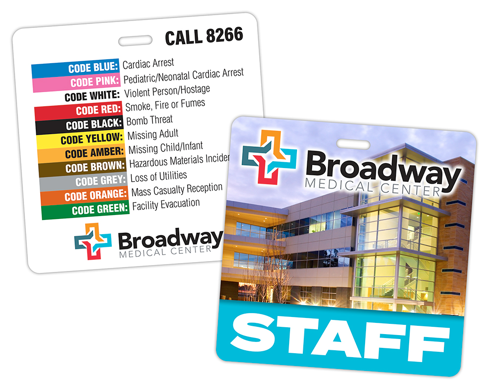 Extra-Thick Laminated I.D./Event Badge with Punch - 4x4 - 24 pt. 1