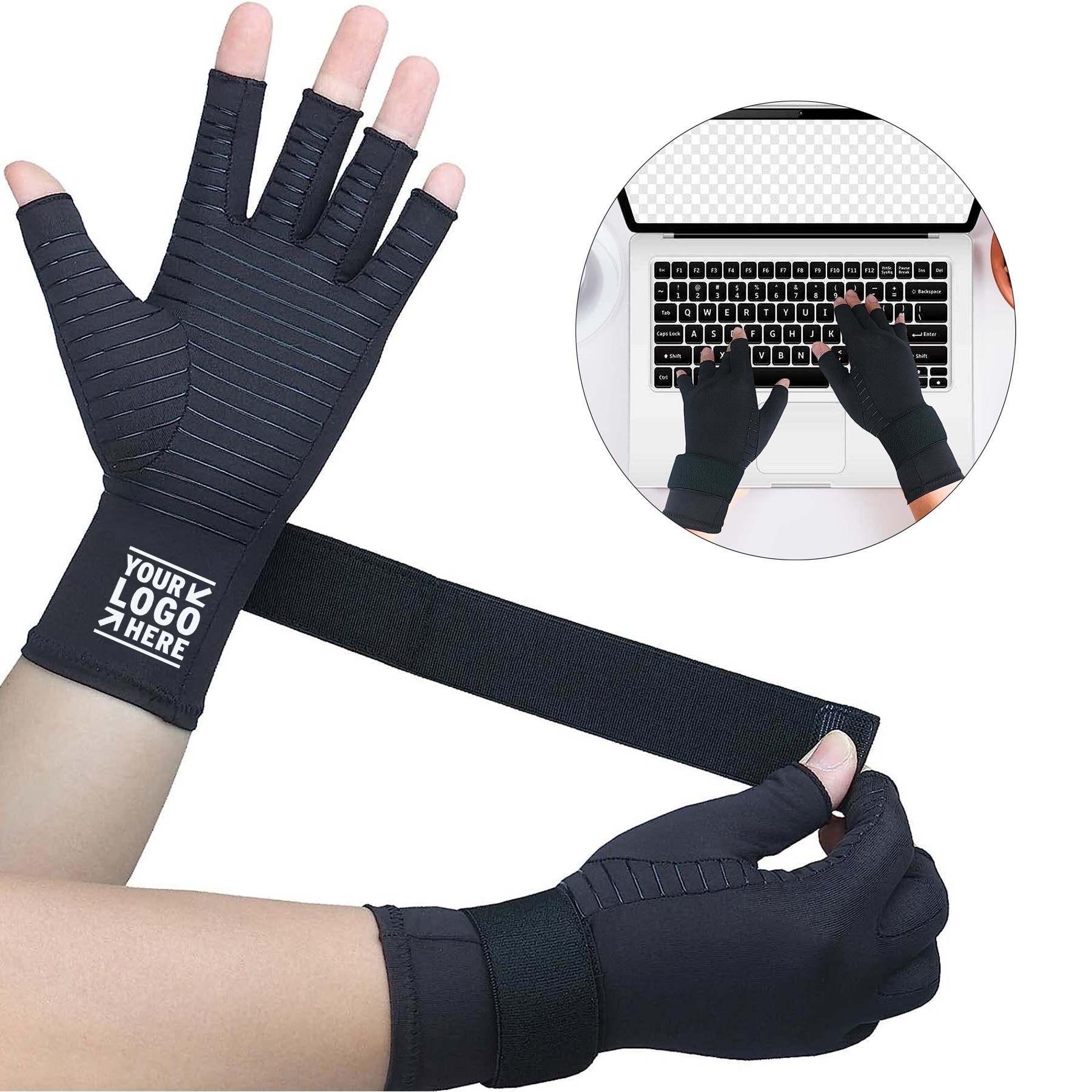 Women Men Copper Arthritis Gloves 3