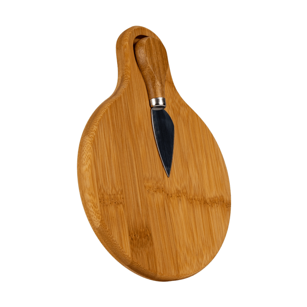 Small Bamboo Cutting Board with Cheese Knife 8