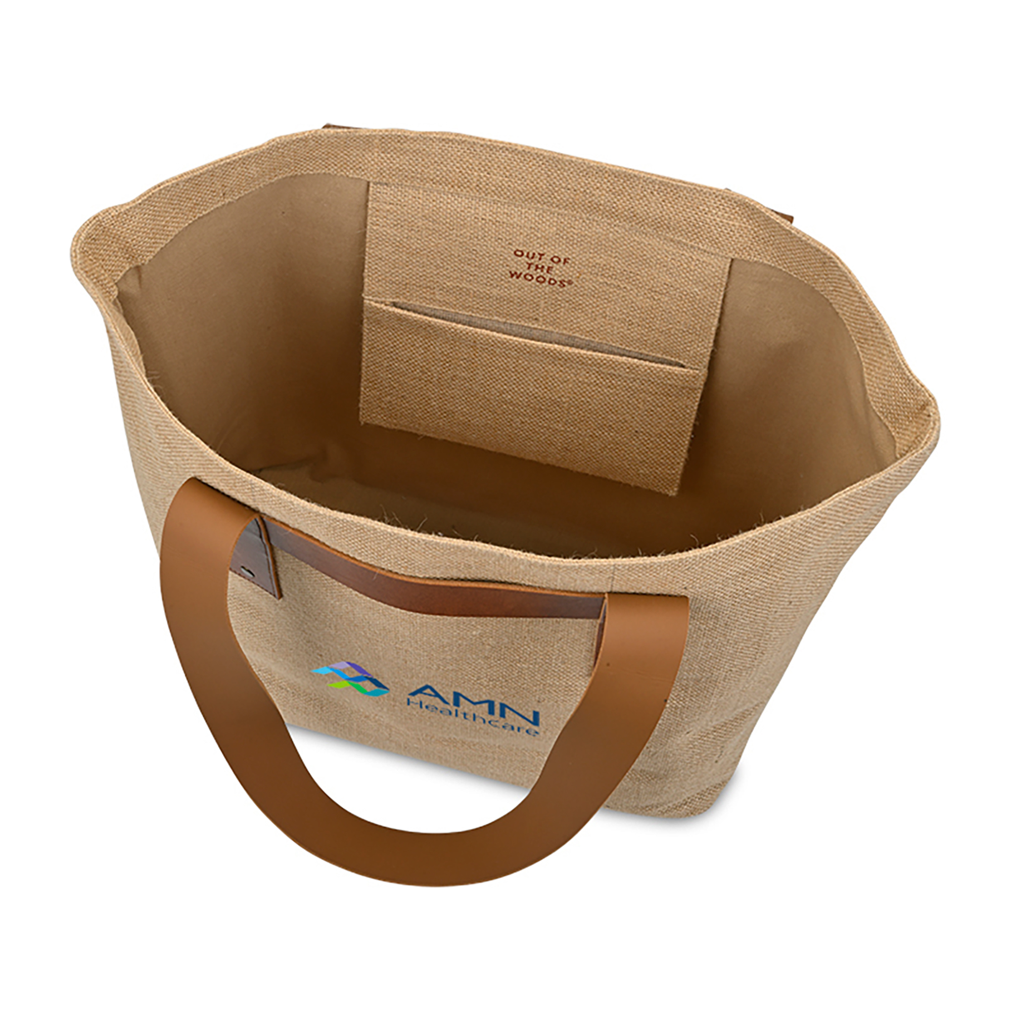 Out of the Woods® Jute T-Strap Tote, custom tote bag with logo imprint 16