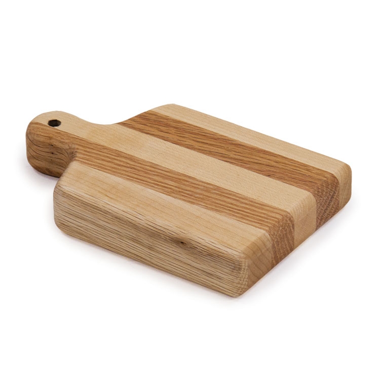 Combination Hardwood Cutting Board Edge Grain with Handle 6x4x1