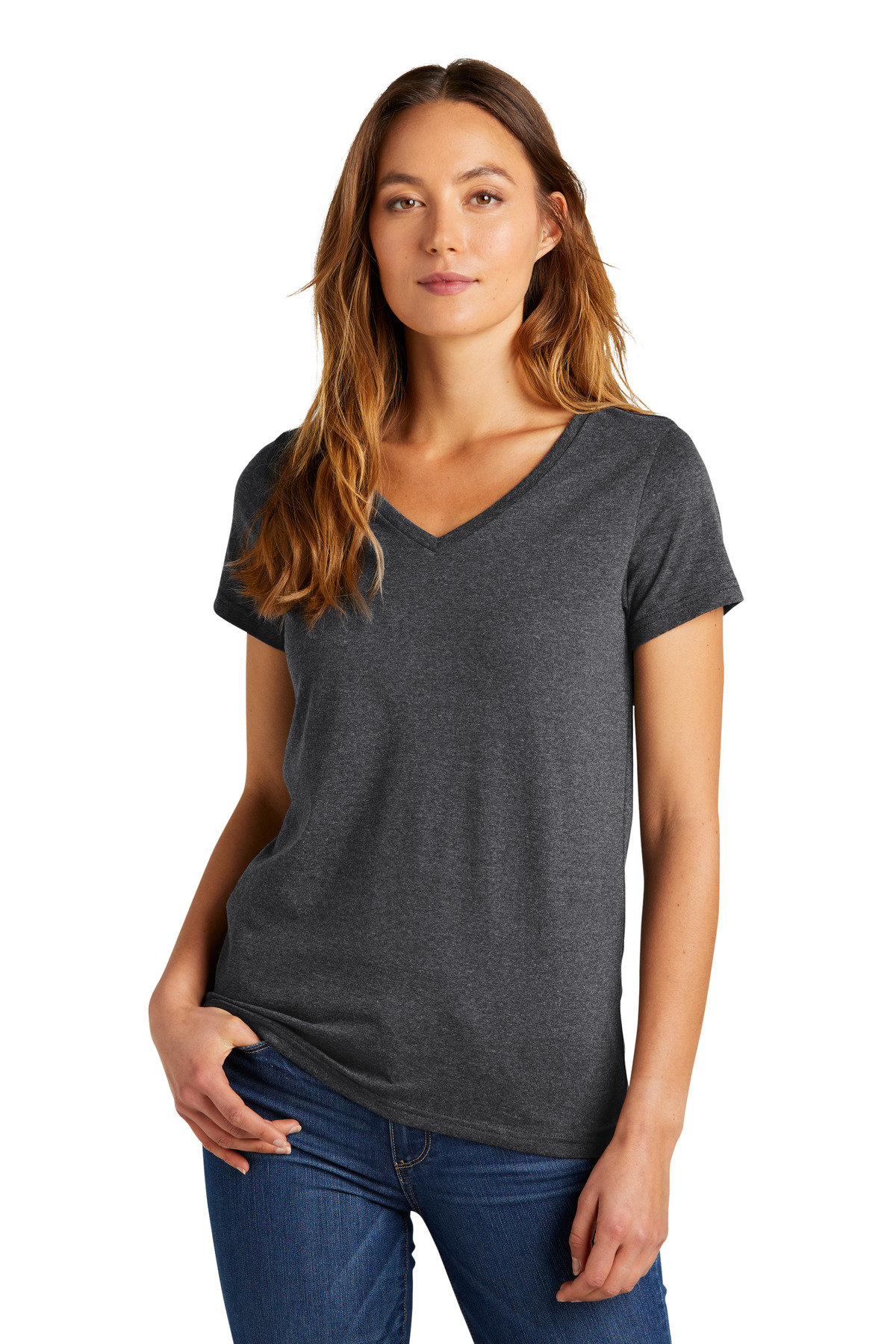 District Women's The Concert Tee V-Neck DT5002 31