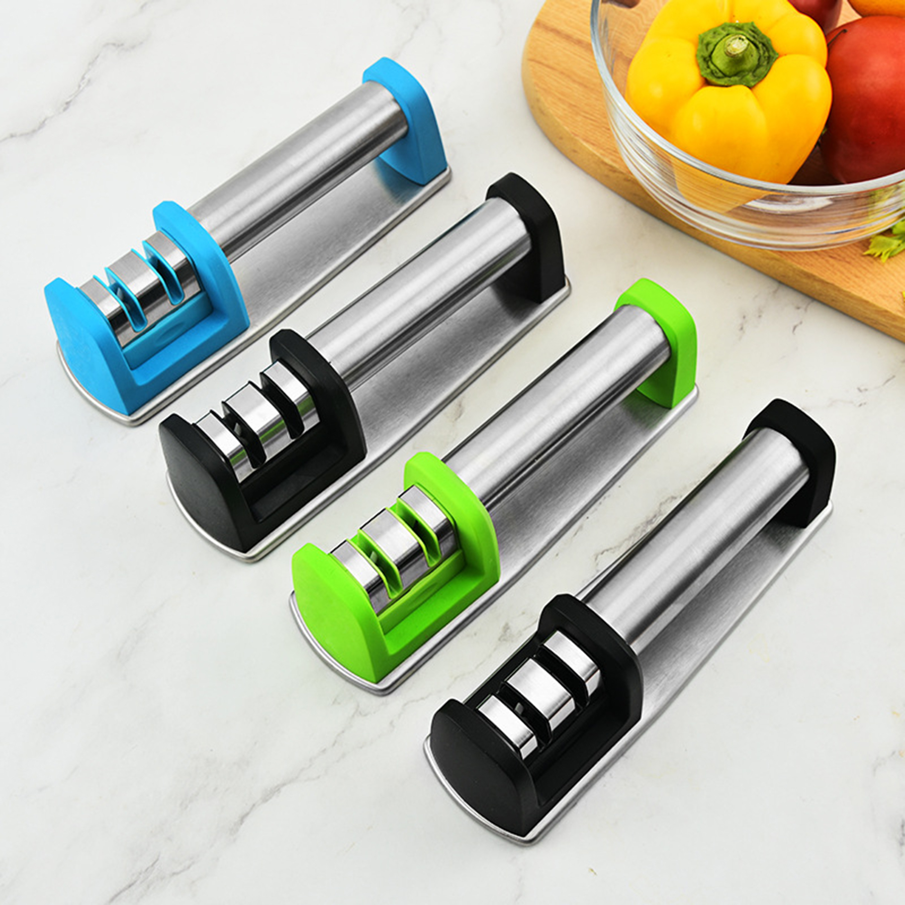 Kitchen 4-In-1 Professional Stainles Steel Knife Sharpener 2