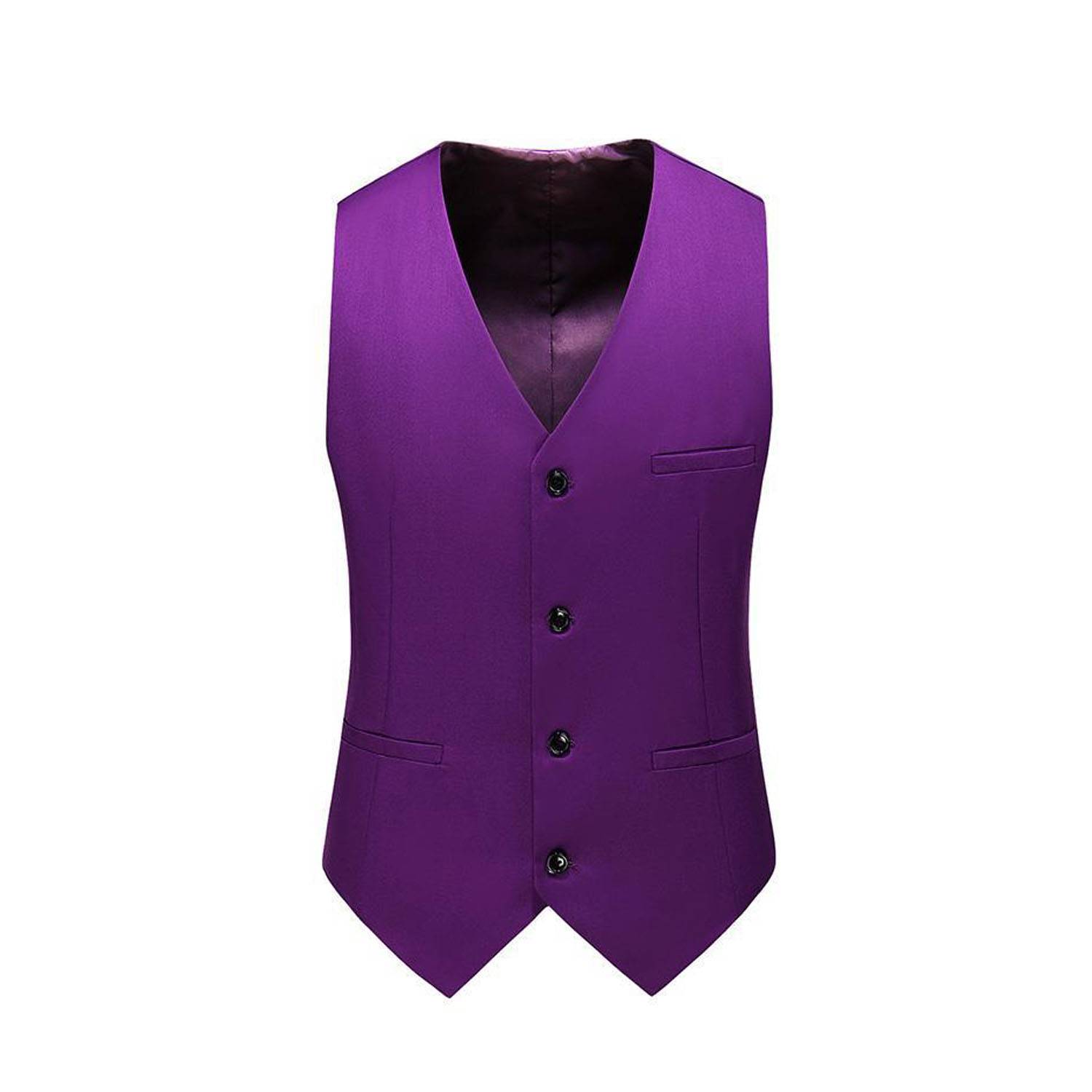 Men Adjustable Business Polyester Suit Vest for Comfort Fit 6