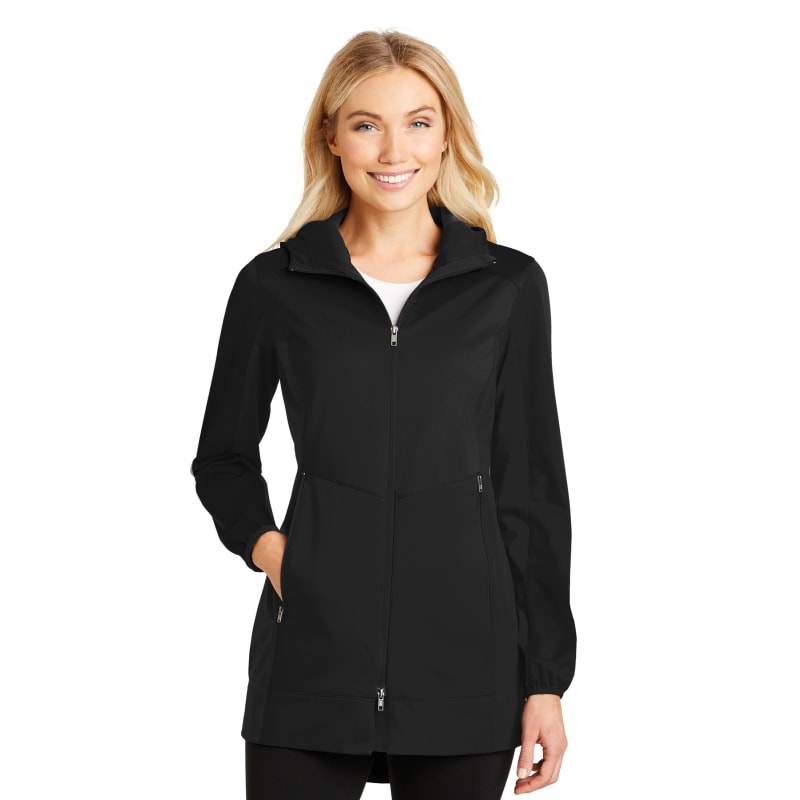 Port Authority Women's Active Hooded Soft Shell Jacket. 8