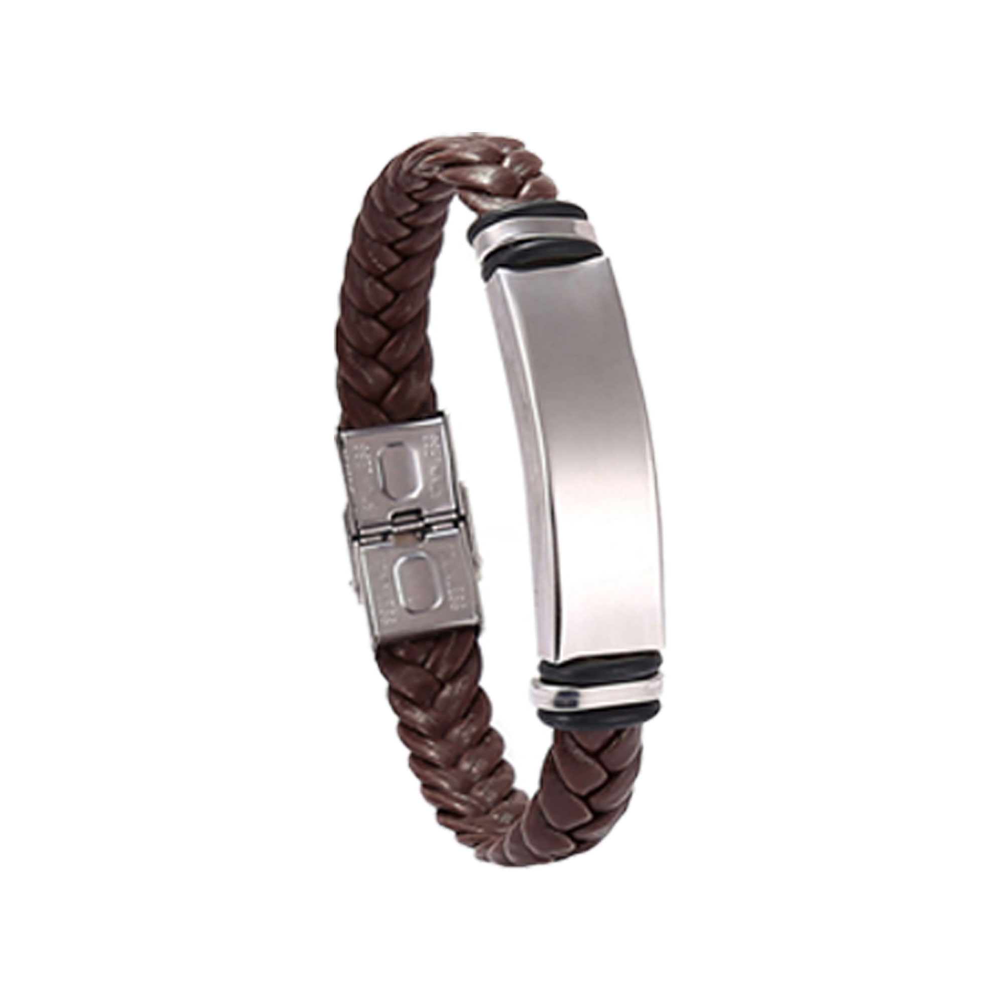 Stainless Steel Braided Leather Bracelet 5