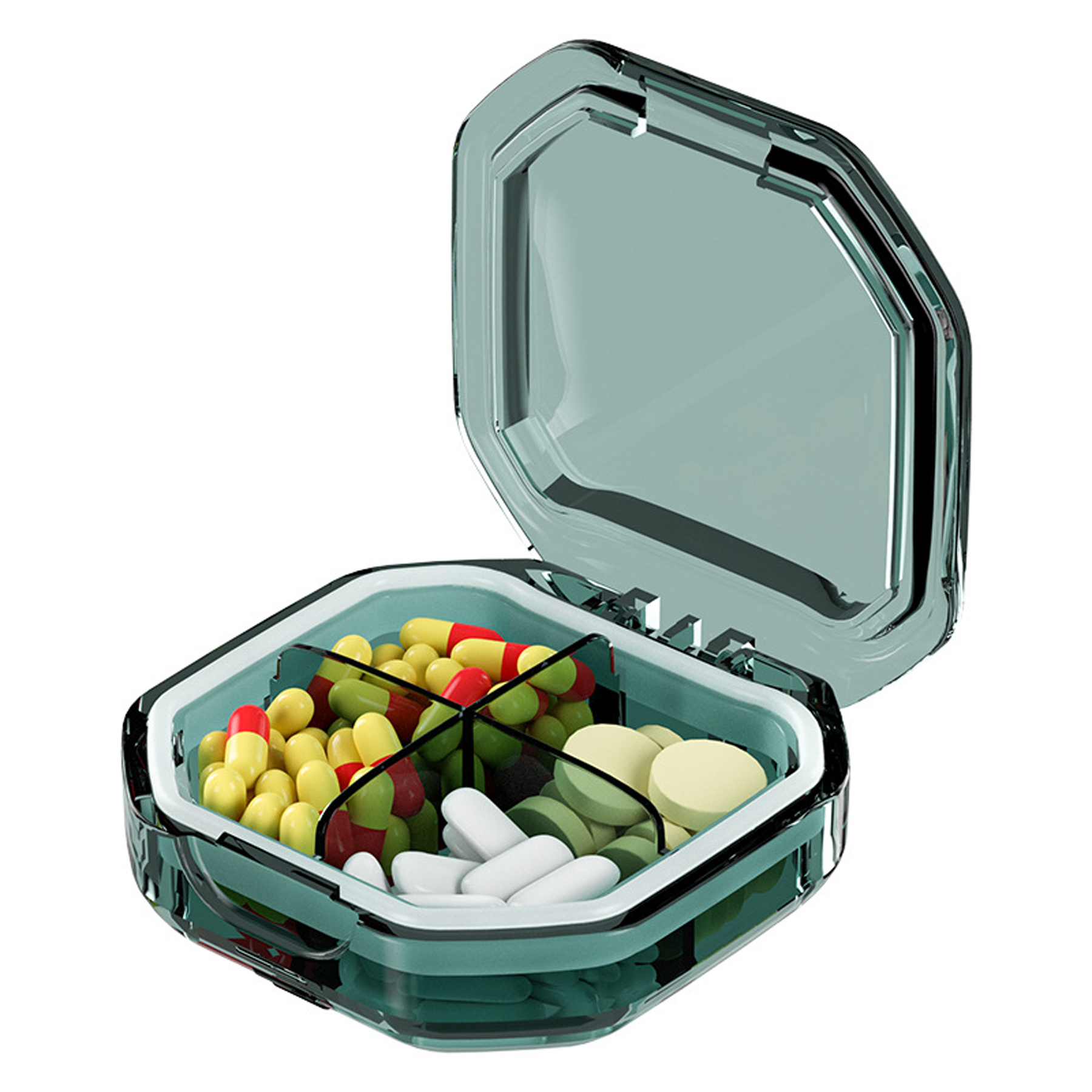 Portable Pill Organizer Medicine Vitamin Case 2