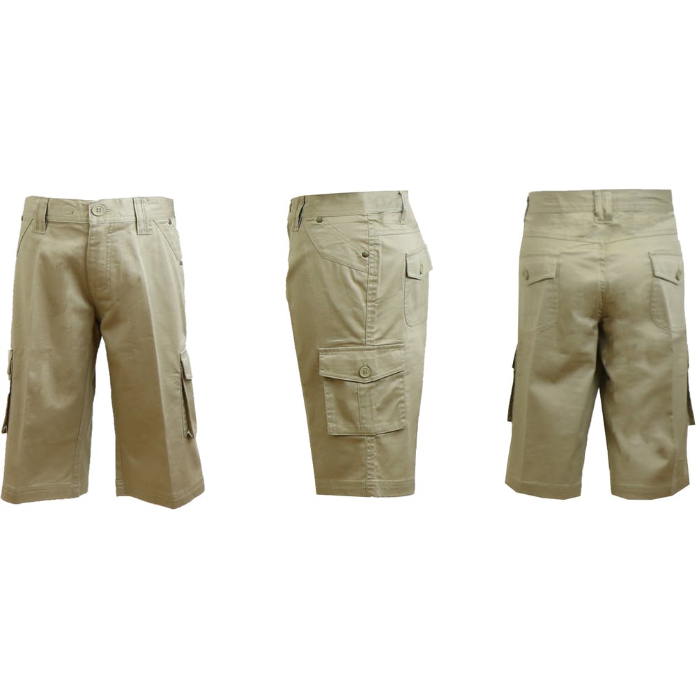 Boys' Uniform Shorts - Size 4 - 7 Khaki Cargo Style 2