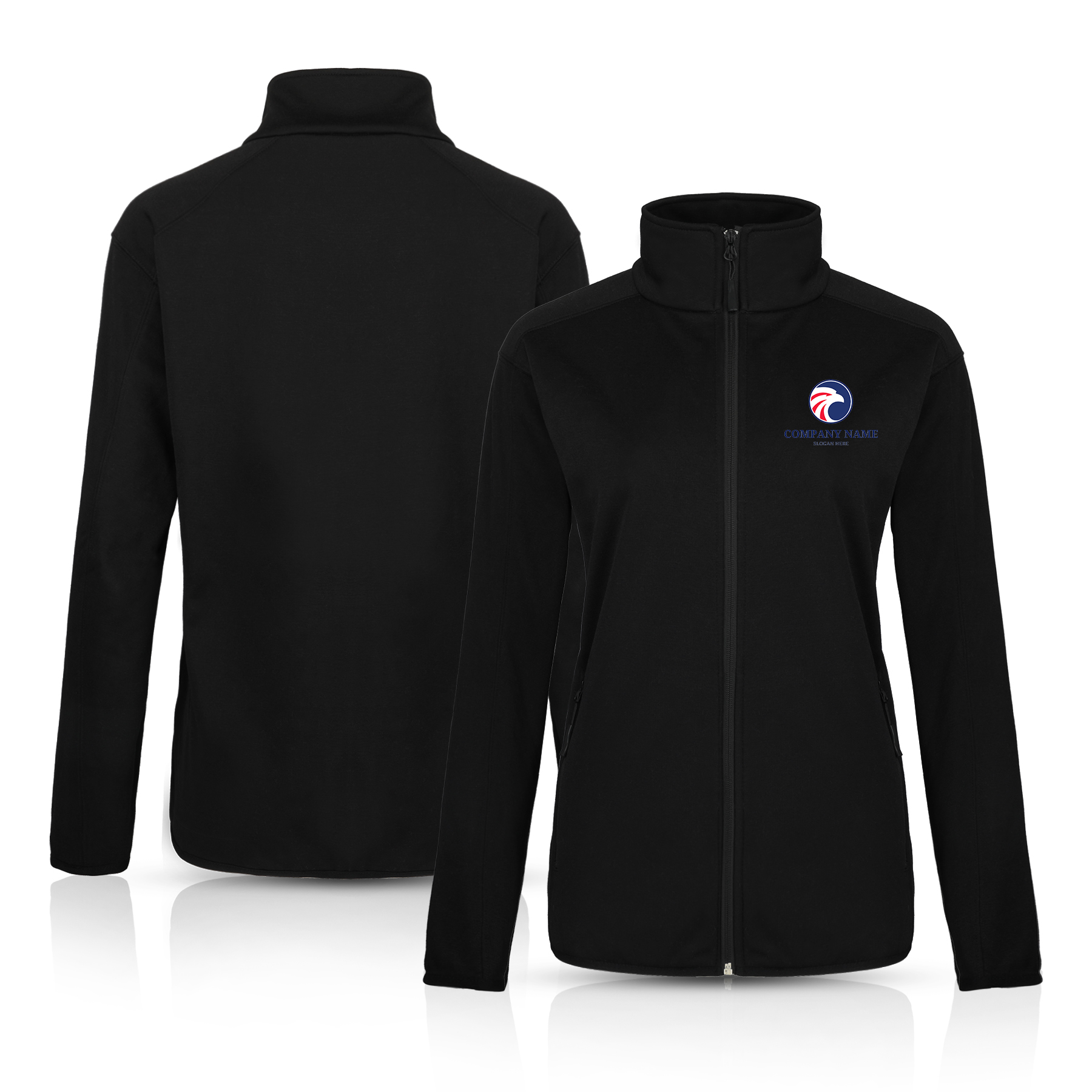 Women's Heathered Sweater Full-Zip Fleece Jacket 11