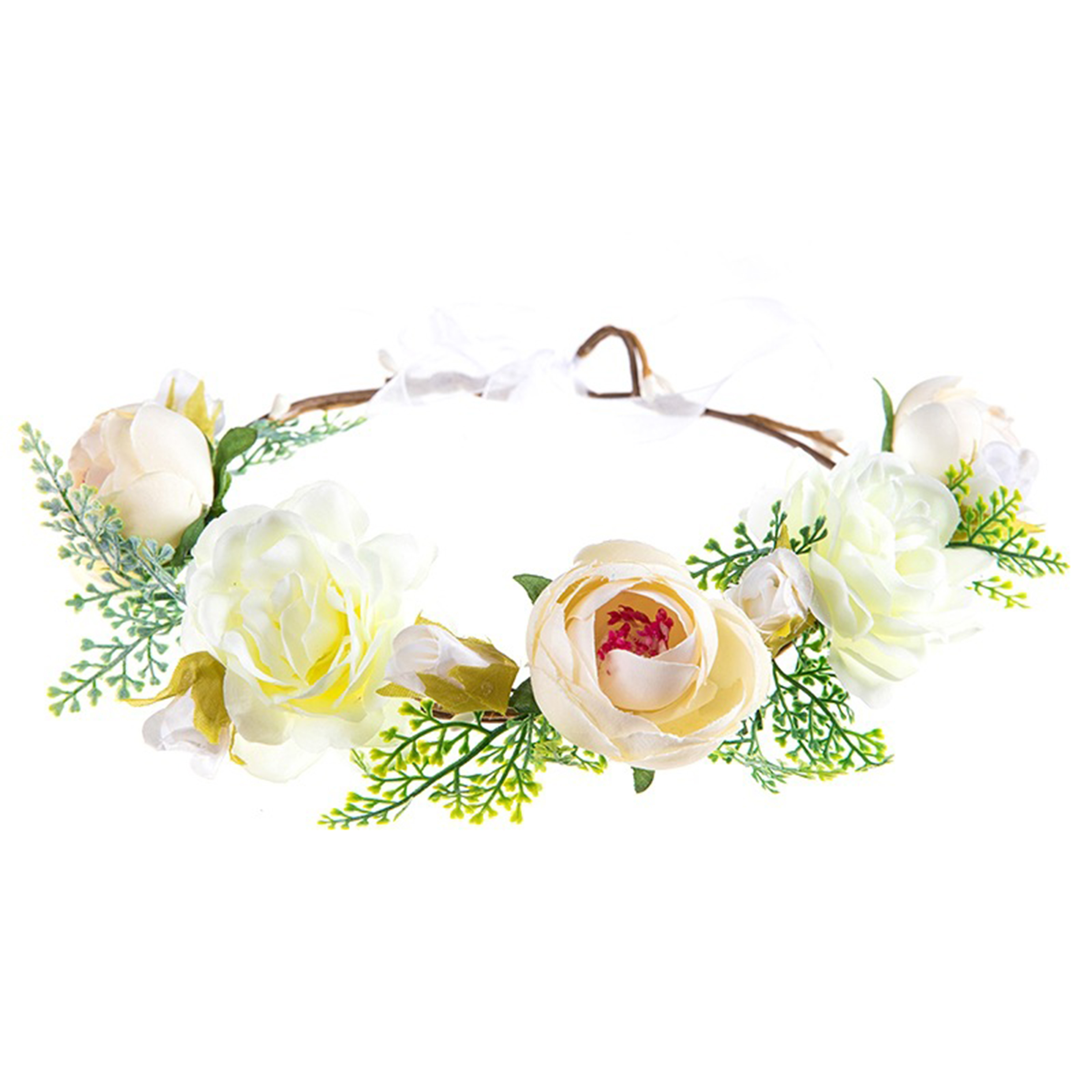 Plastic Simulated Colored Rose Headband 3